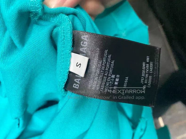 Balenciaga Balenciaga Lake Blue Hole Short Sleeve T-shirt, S Size US S / EU 44-46 / 1 - 4 Thumbnail