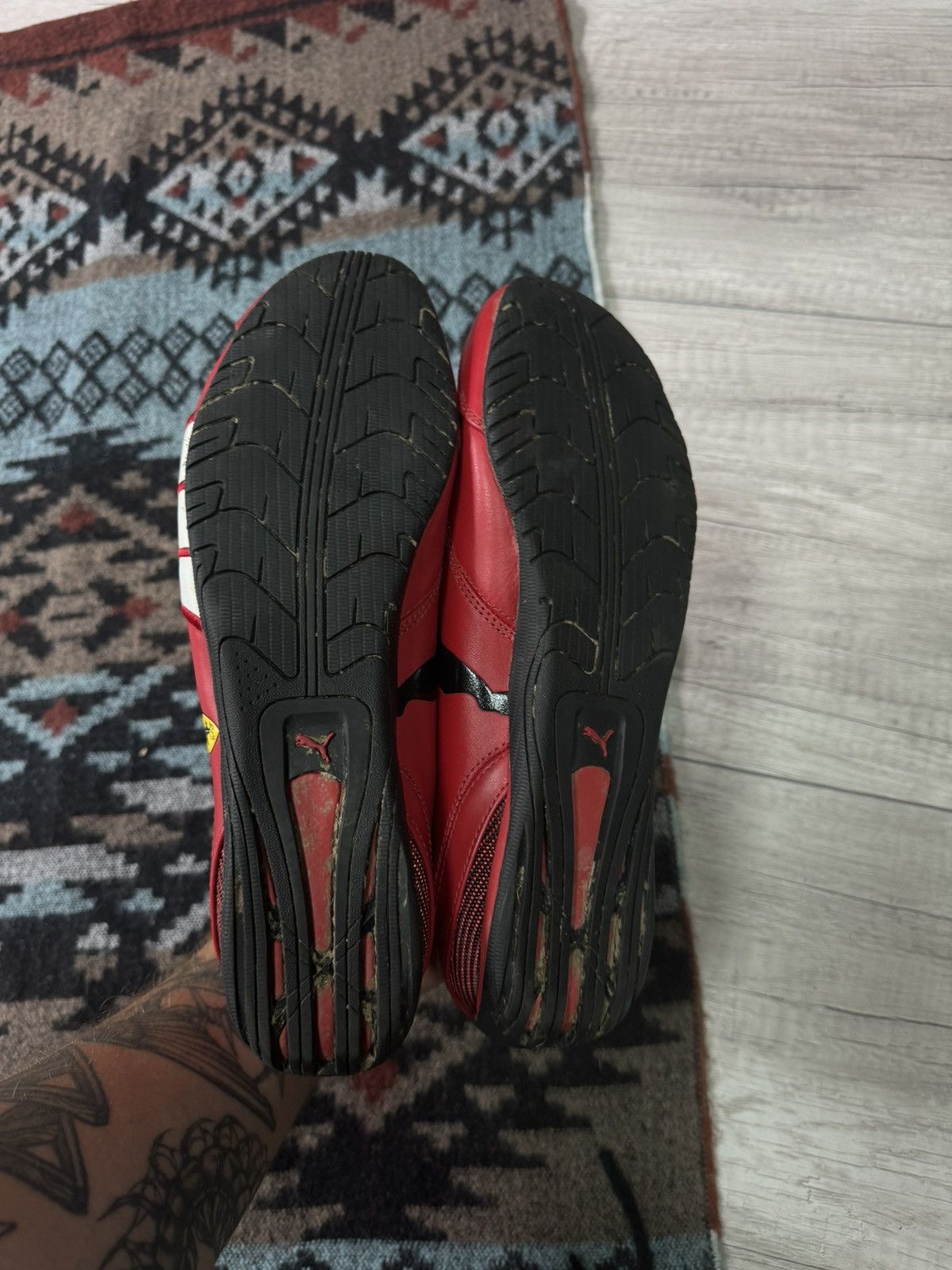 Ferrari × Puma Puma Ferrari Drift Cat III Leather Shoes Sneakers Size US 8.5 / EU 41-42 - 5 Thumbnail