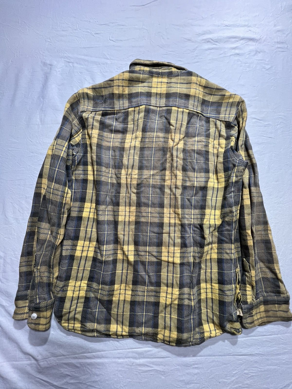 Levi's Levis yellow and black plaid flannel shirt Size US L / EU 52-54 / 3 - 12 Thumbnail
