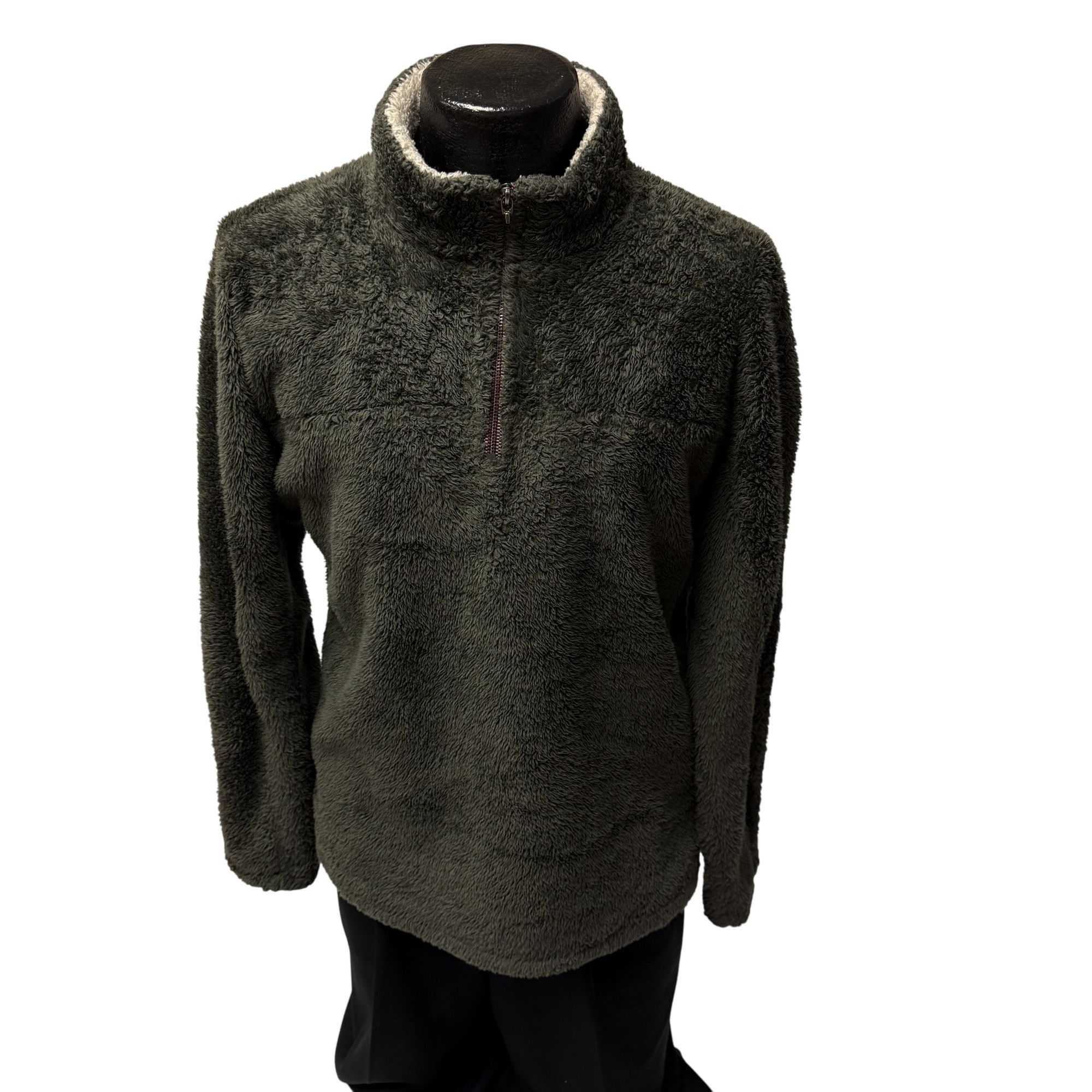 True Grit True Grit Men Army Green 1/4 Zip ULTRA SOFT Fleece Pullover Size US S / EU 44-46 / 1 - 2 Thumbnail