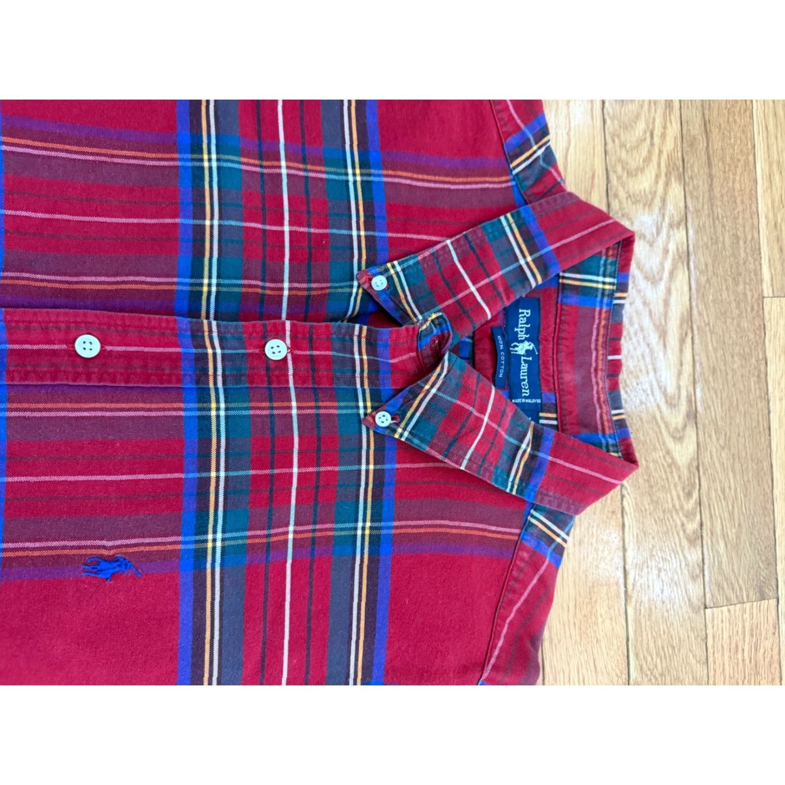 Polo Ralph Lauren VTG Polo Ralph Lauren Oxford Shirt Mens XXL Plaid Button Up 90s California Preppy Grunge USA Size US XXL / EU 58 / 5 - 3 Thumbnail