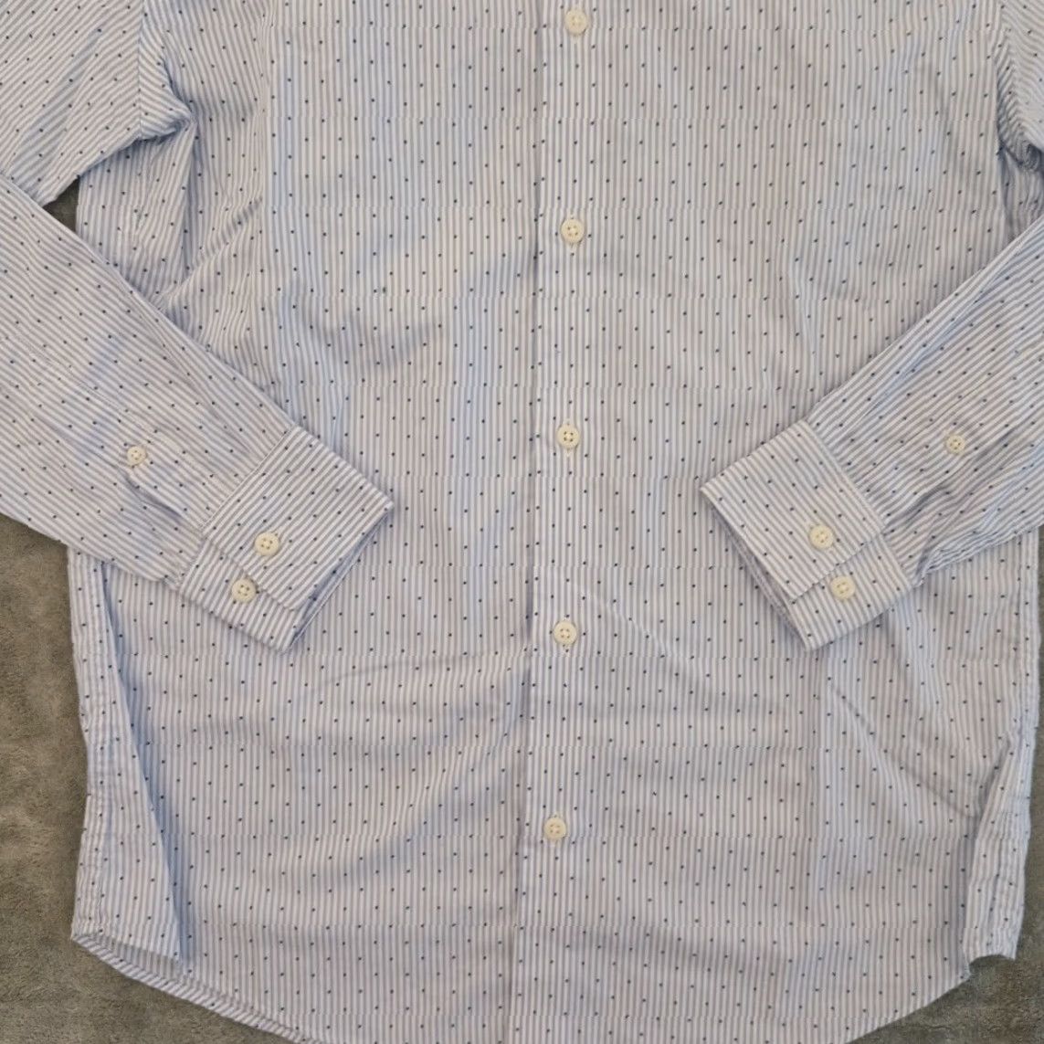 Vintage Hawker Rye Shirt Mens M Blue Polka Dot Long Sleeve Button Up Cotton Slim Size US M / EU 48-50 / 2 - 3 Thumbnail