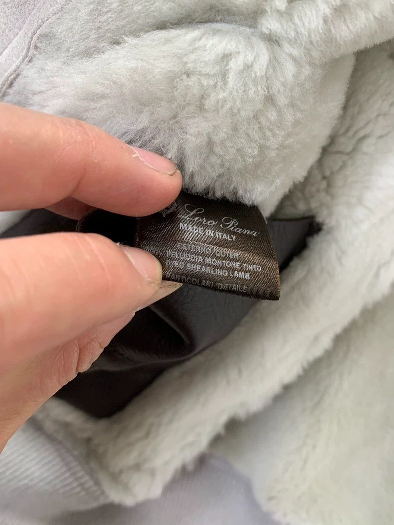 Loro Piana LORO PIANA Gray small stand collar men's fur and leather c Size US M / EU 48-50 / 2 - 7 Thumbnail