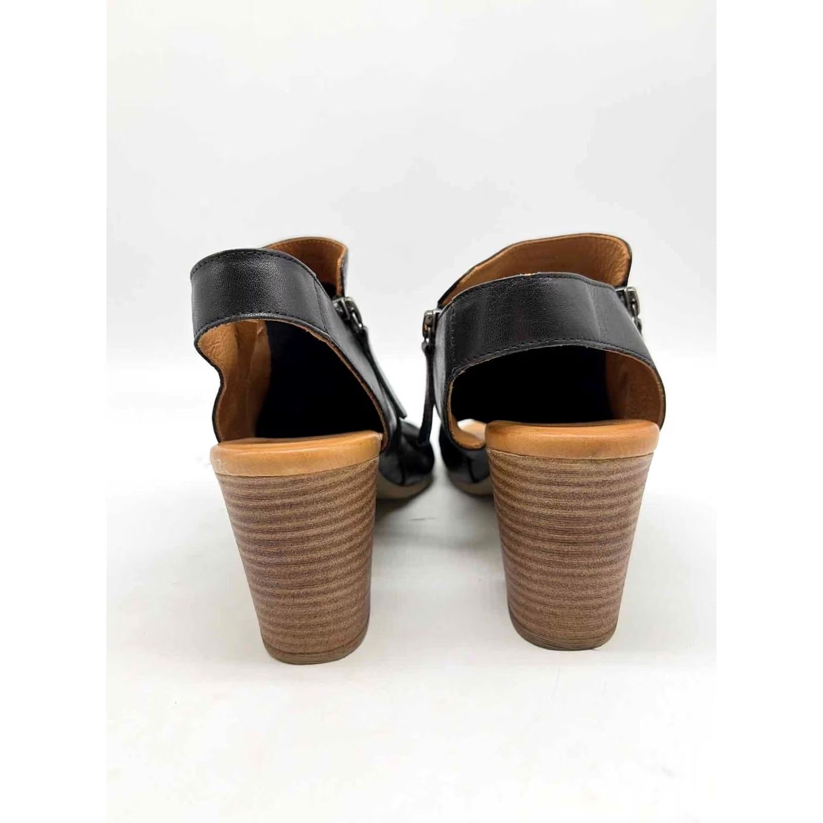 Vintage Biza Black Size 39 Block Heels Size US 9 / IT 39 - 3 Thumbnail