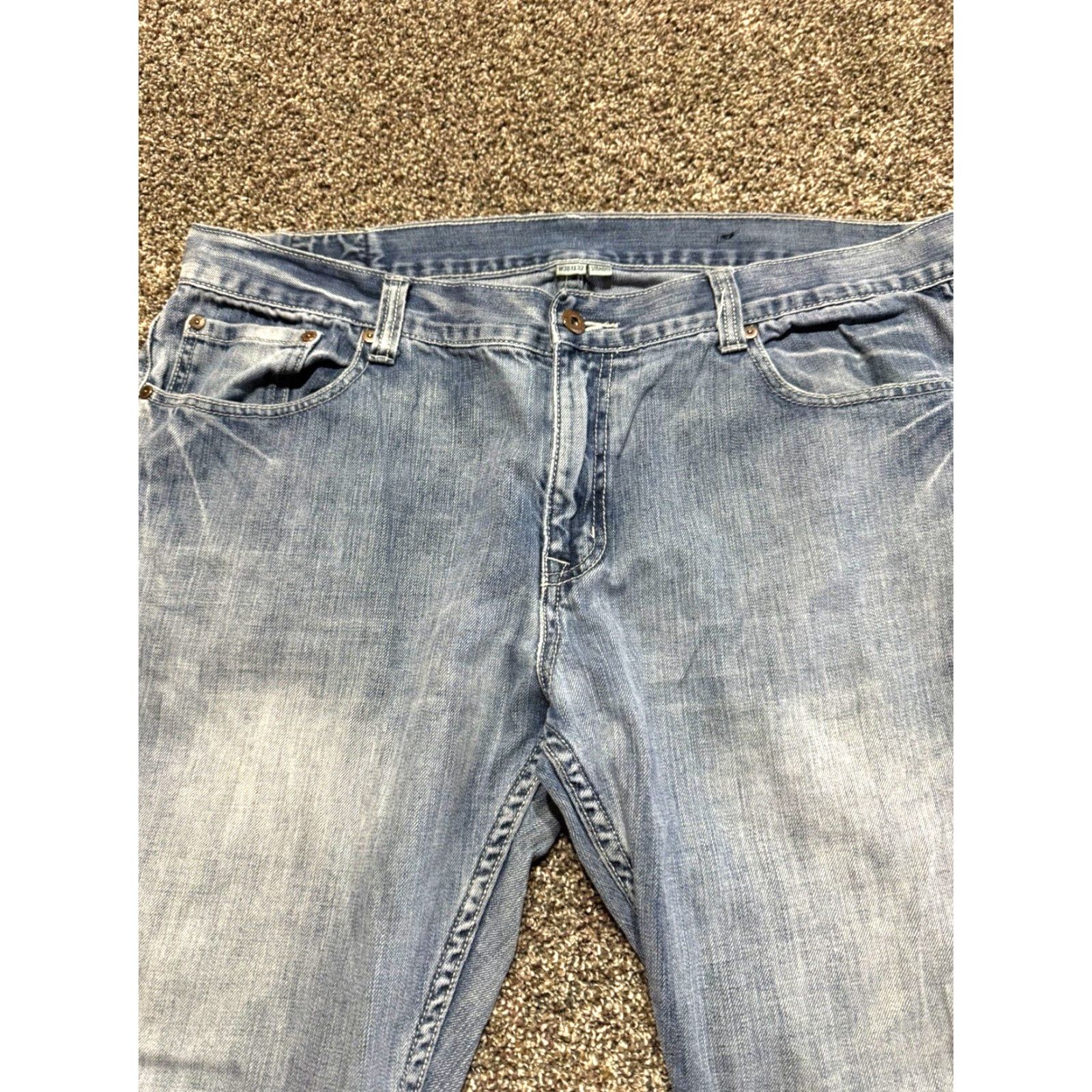 Denime Flypaper Jeans Main Selling Point Flypaper Jeans Straight Men 38 Blue Denim 38X32 Thick Stitch Vintage No Size US 38 / EU 54 - 3 Thumbnail