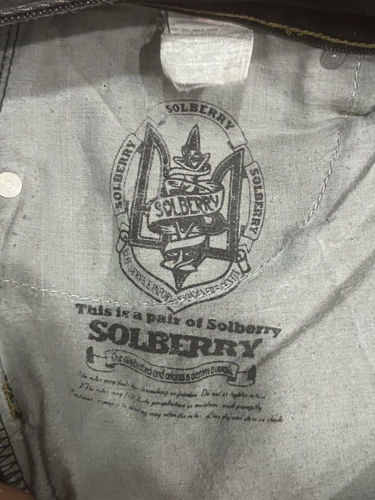 Le Grande Bleu (L.G.B.) Japan Solberry Dark Washed Graffiti Pocket Whisker Jeans Size US 29 - 19 Thumbnail