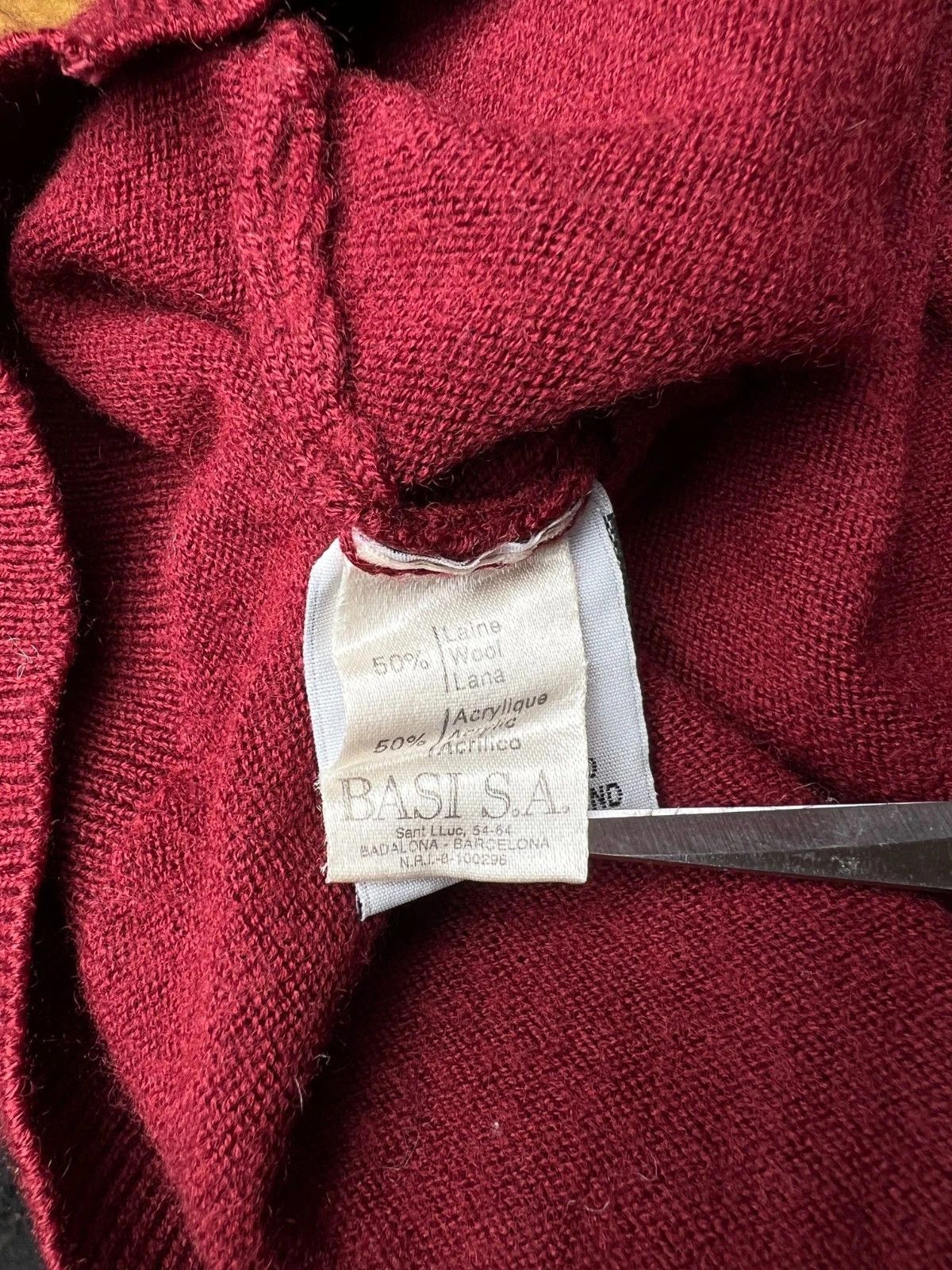 Lacoste Lacoste Burgundy Wool Blend Sweater Pullover Long Sleeve Size US XL / EU 56 / 4 - 9 Thumbnail