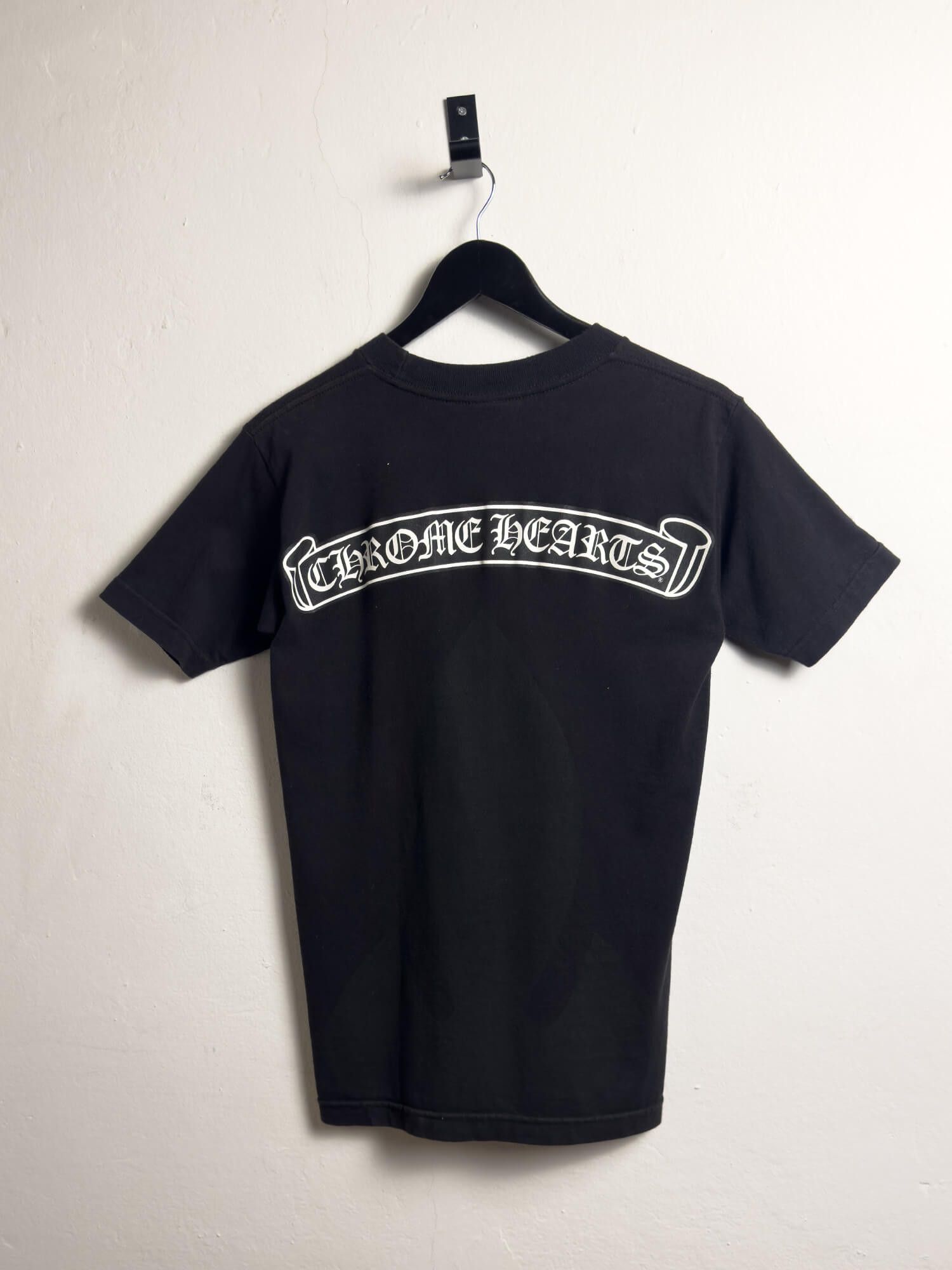 【Chrome Hearts】 Script Letter Logo T-Shirt Black Chrome Hearts Scroll Logo T-Shirt Black Men's - US