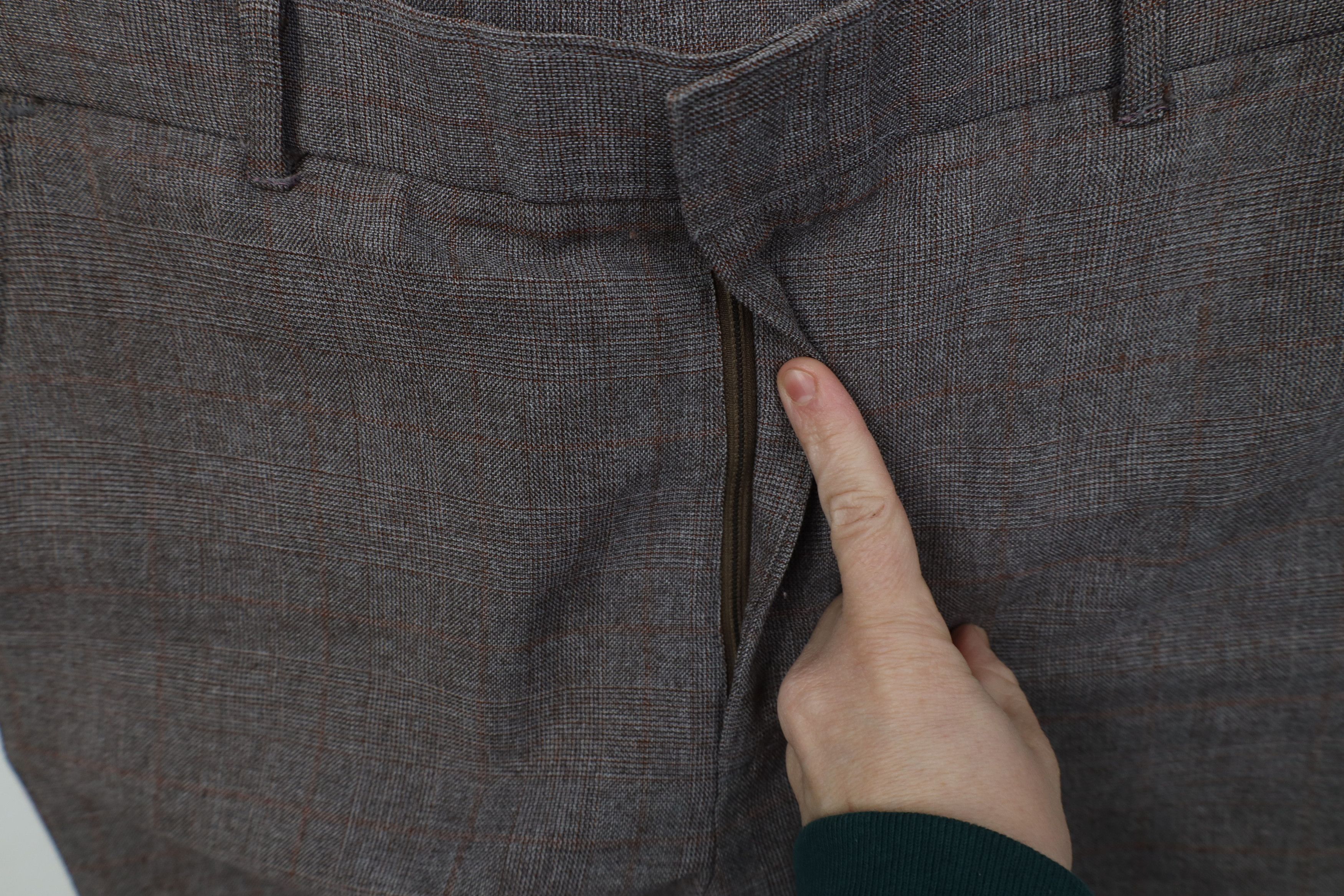 Levi's Vintage 70s Levis Wide Leg Chino Pants Trousers Plaid USA Size US 30 / EU 46 - 5 Thumbnail