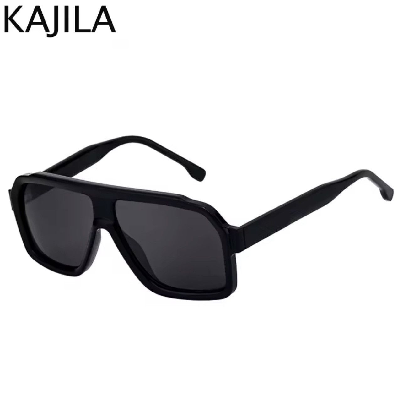 Other Oversized Square Sunglasses Black Frame Gold Gradient Lenses Size ONE SIZE - 3 Thumbnail