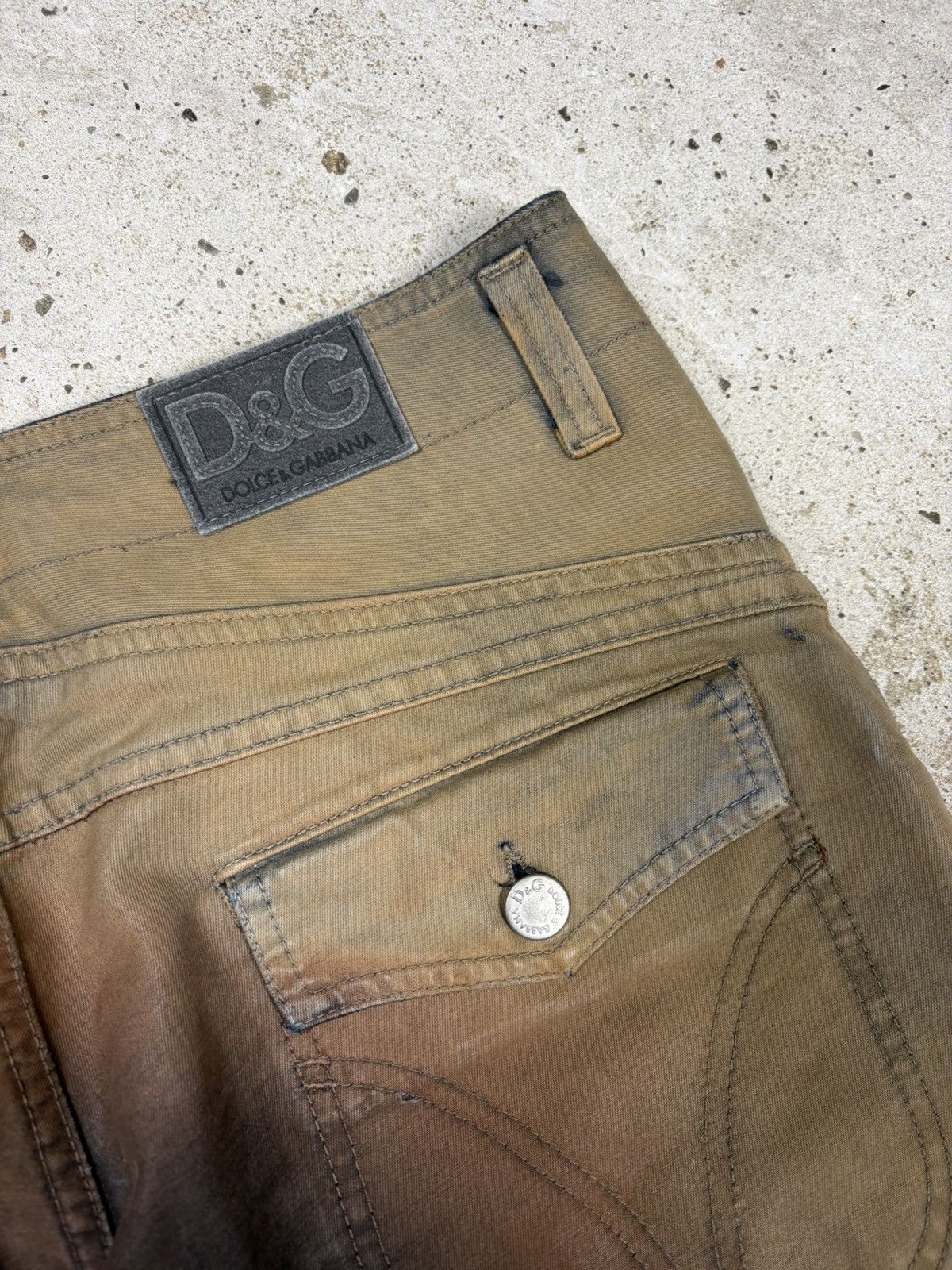 Dolce & Gabbana FW 2003 Dolce & Gabbana Utility Bronze Gradient Cargo Pants Size US 30 / EU 46 - 24 Thumbnail