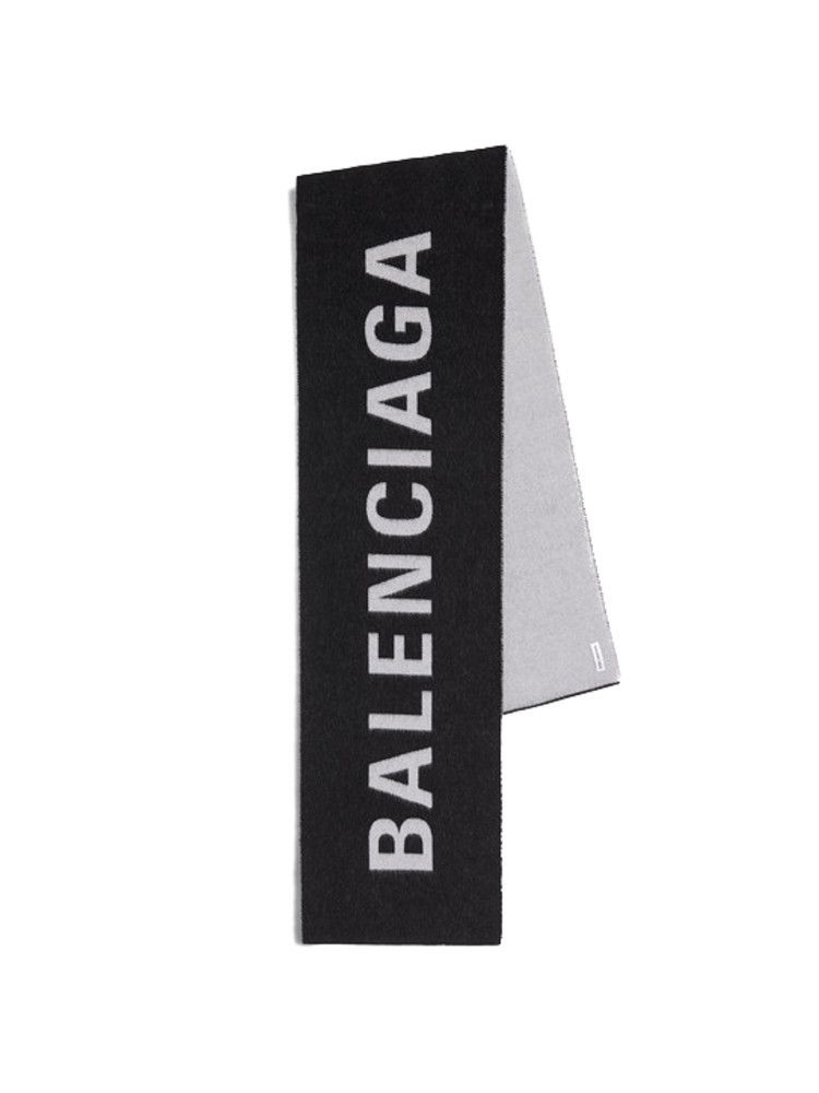 Balenciaga o1mt1gz0125 Size: OS / Macro Scarf in Black/White Size ONE SIZE - 1 Thumbnail