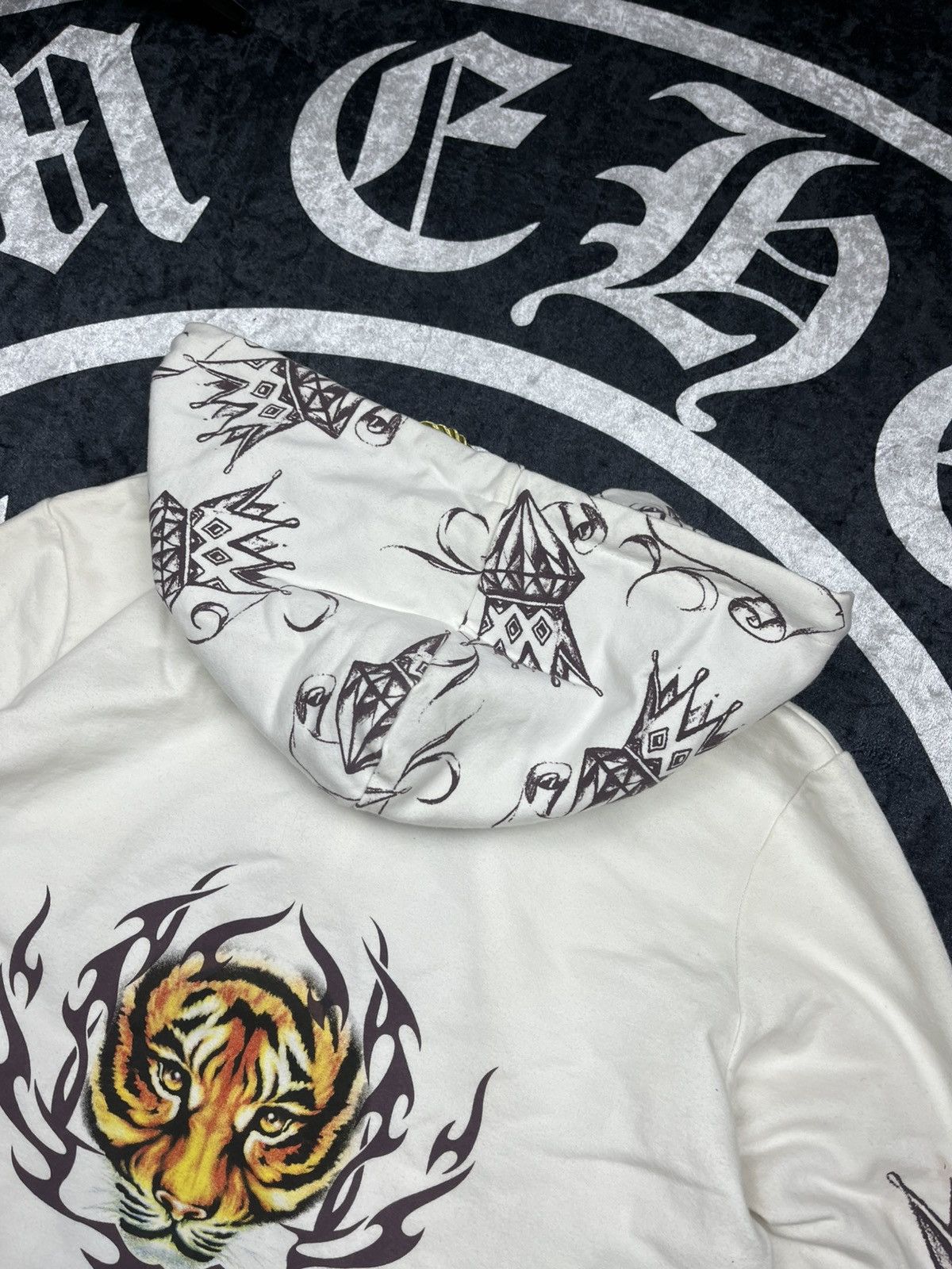 If Six Was Nine LGB IfSixWasNine Ed Hardy Style Leopard Fur Faux Zip Hoodie Size L / US 10 / IT 46 - 13 Thumbnail