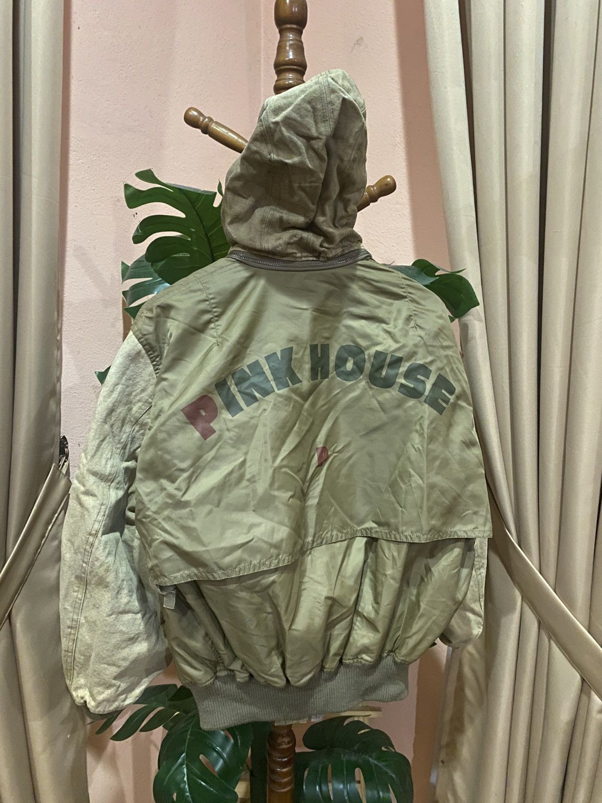 Pink House Vintage Pink House Military Bomber Jacket - Olive Green Size US M / EU 48-50 / 2 - 11 Thumbnail