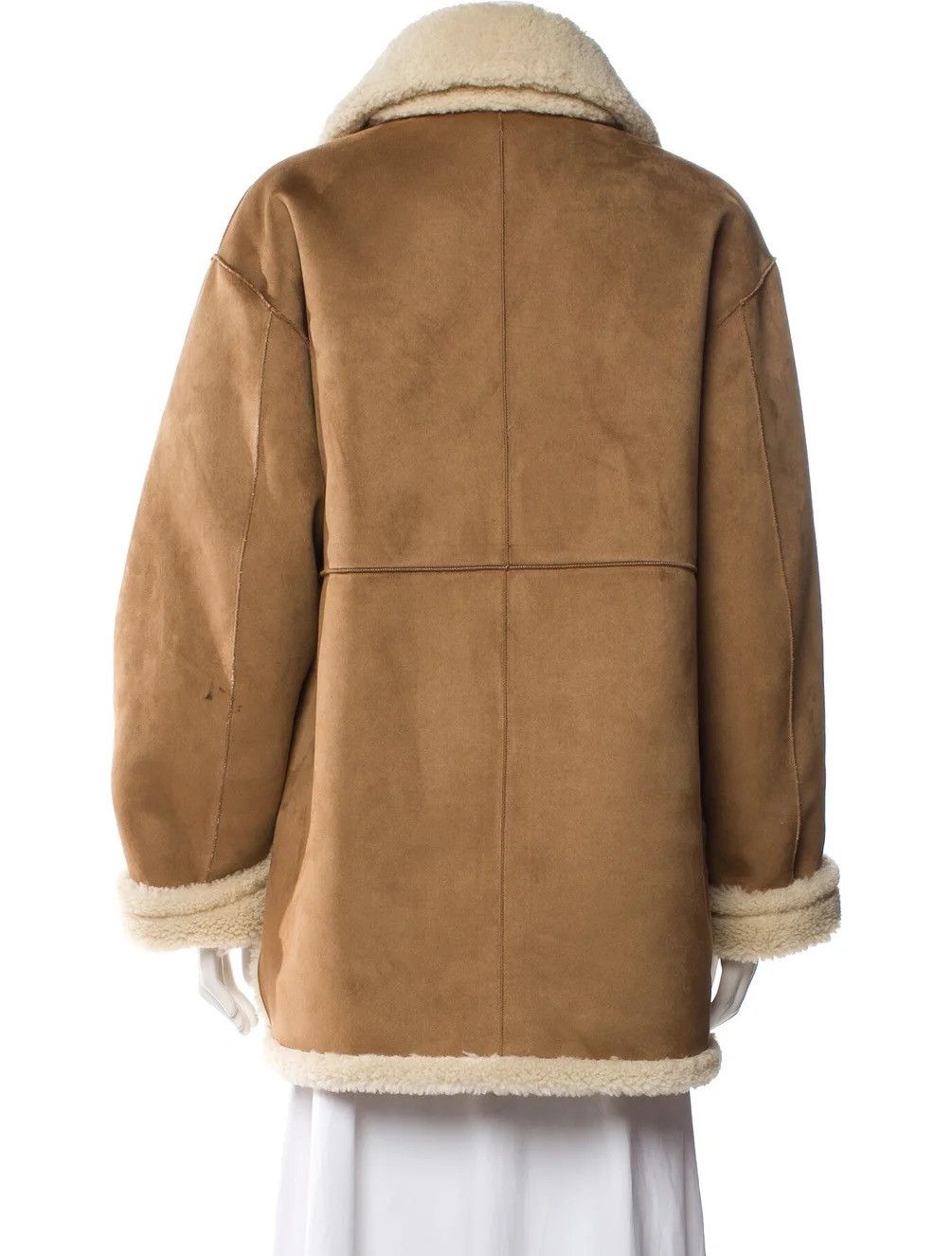Designer Dunst Tan Button Reversible Faux-Leather Jacket Size S / US 4 / IT 40 - 3 Thumbnail