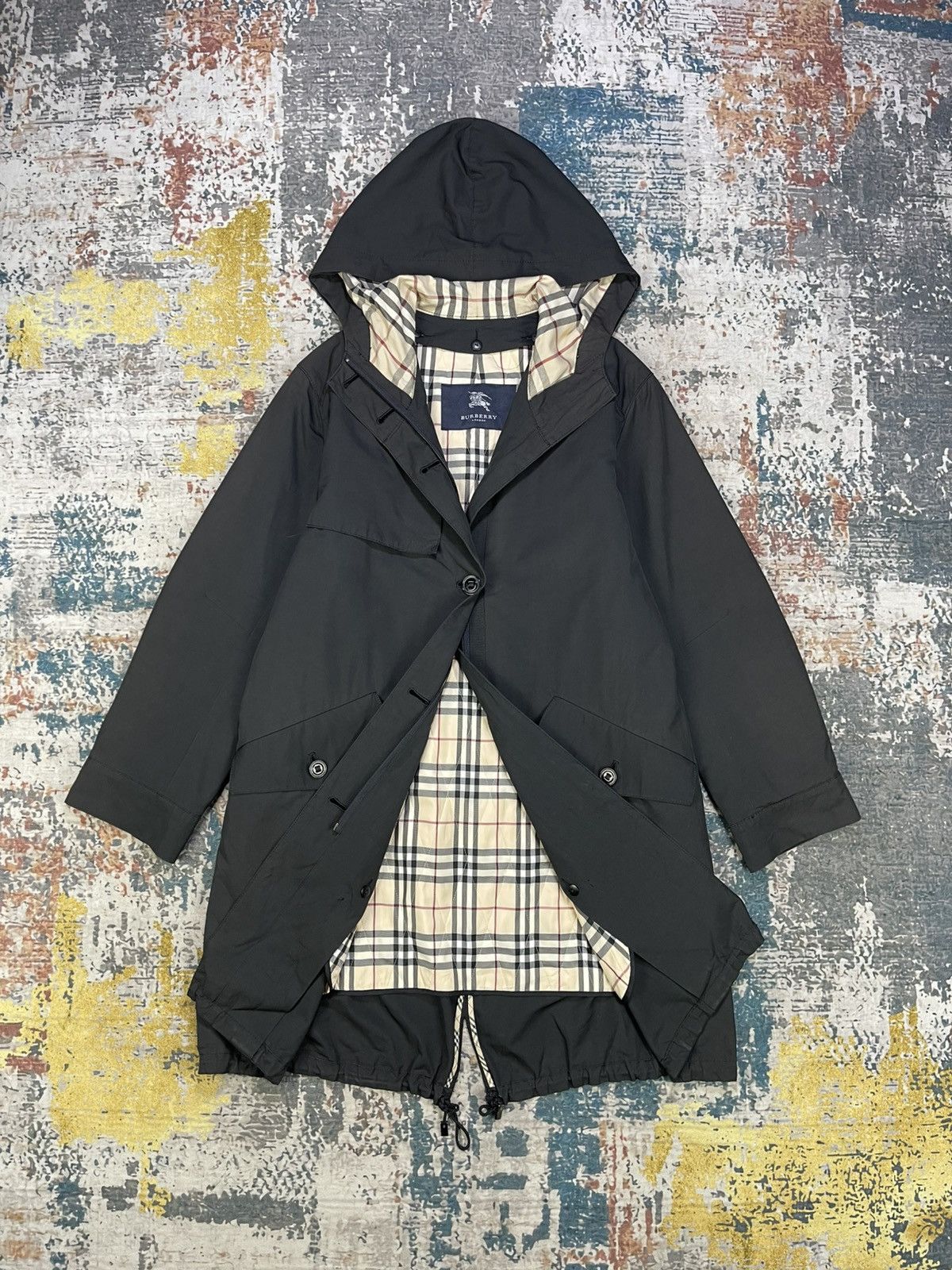 Burberry AW 2003 Sample Nova Check Lined Fishtail Parka