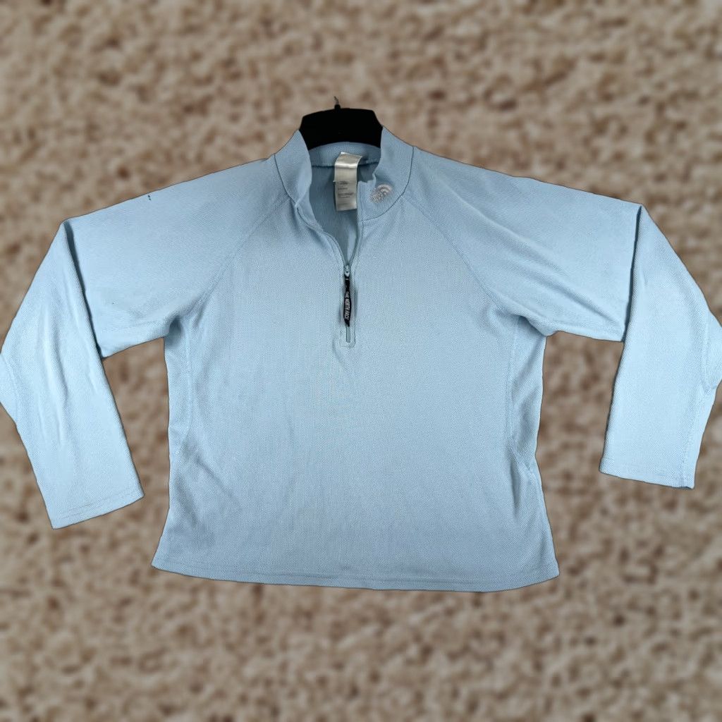 The North Face The North Face Shirt Women Large Blue Long Sleeve Crew Neck Polyester Pique Size L / US 10 / IT 46 - 1 Thumbnail