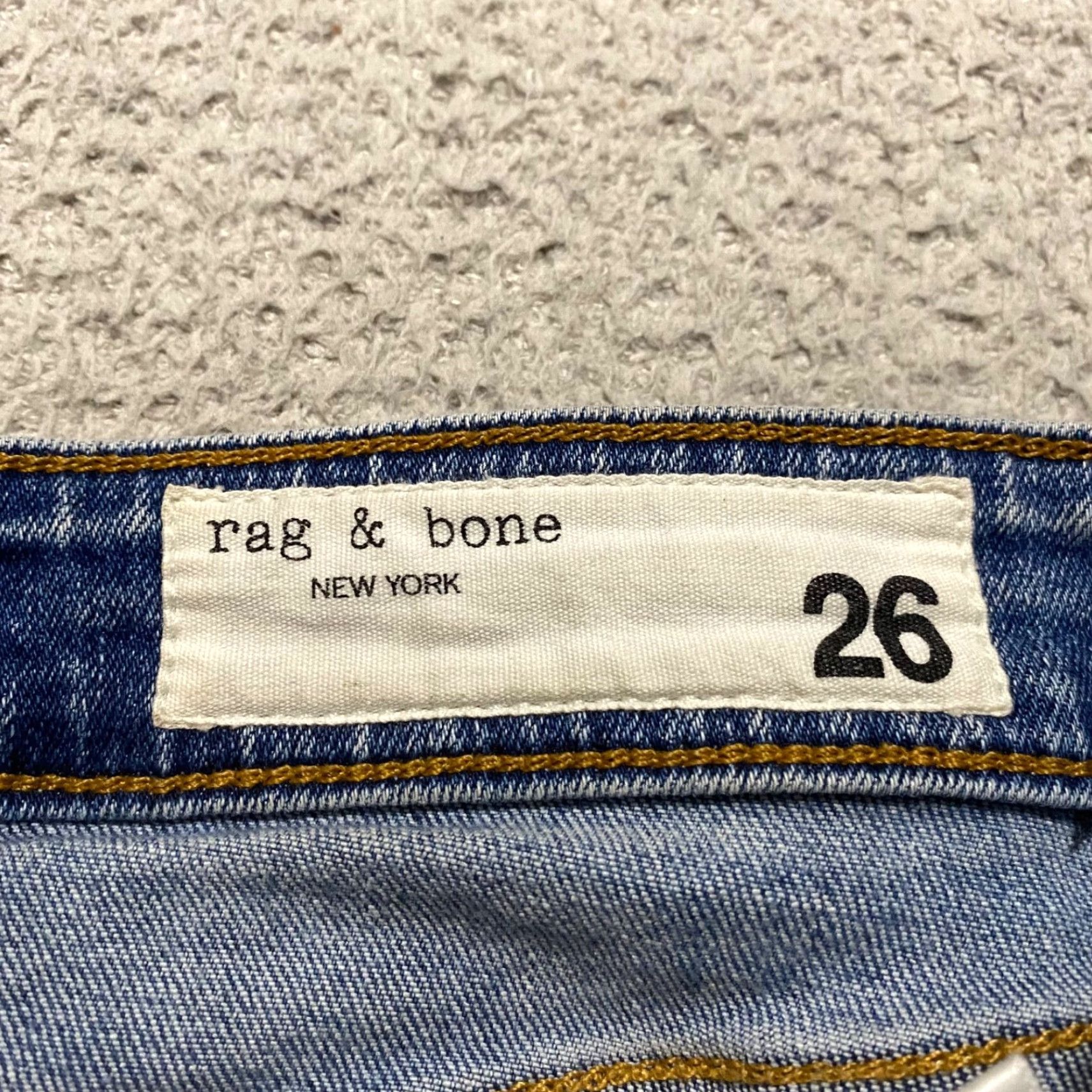Rag & Bone rag & bone Jeans Womens Medium Blue Denim High Rise Skinny Distressed 26 Regular Size Size 26" / US 2 / IT 38 - 3 Thumbnail