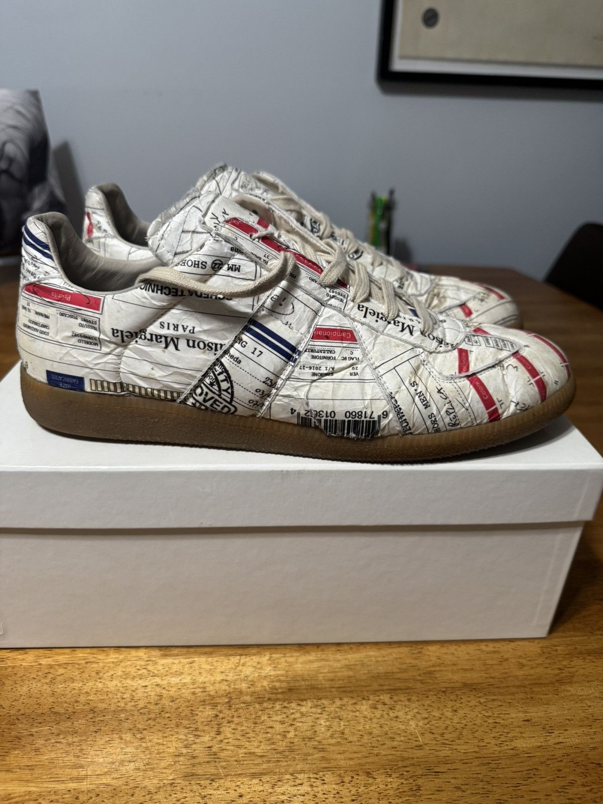 Maison Margiela Design Print Low Top Replica Sneakers