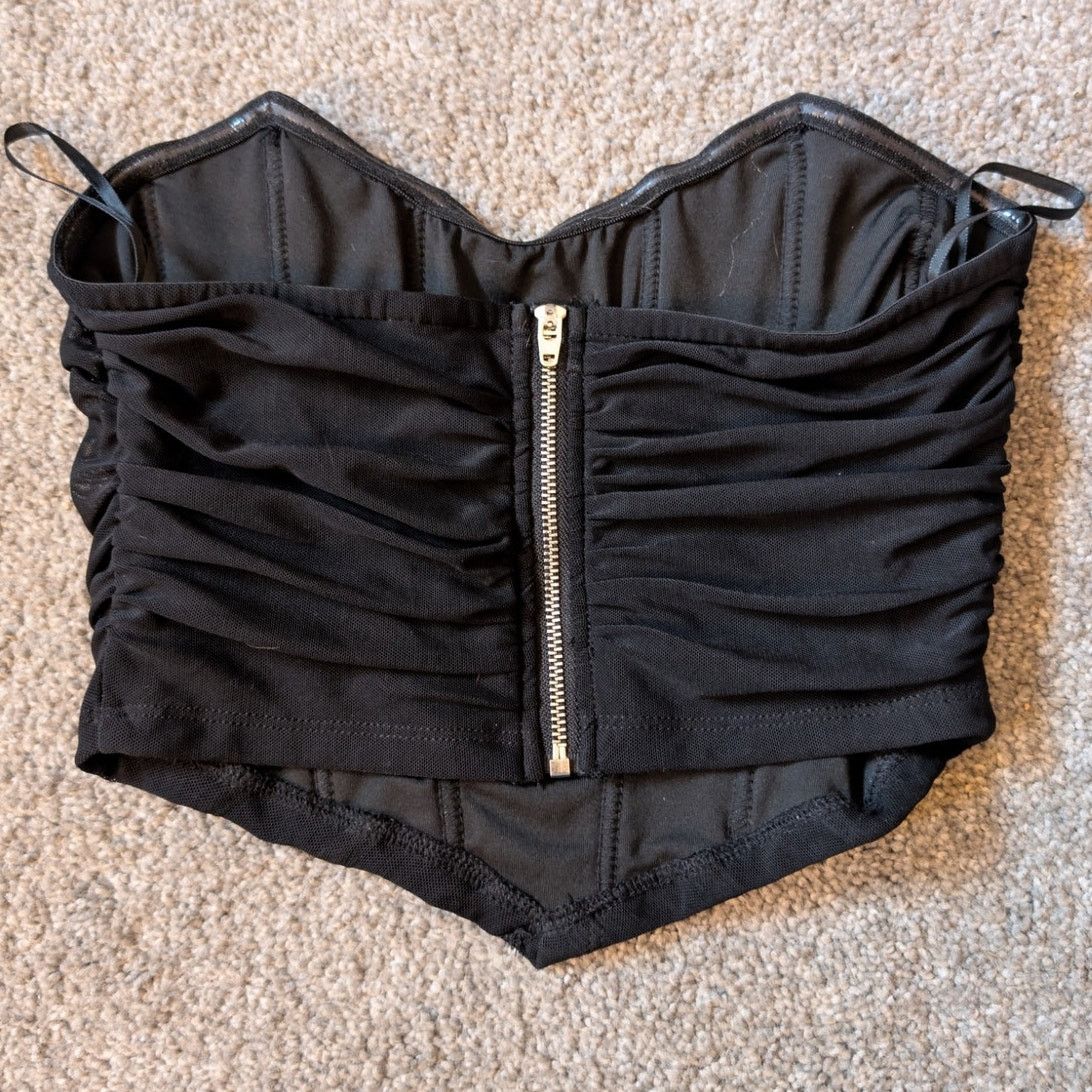 Shein Black Lightweight Zippered Corset by SHEIN Size S / US 4 / IT 40 - 5 Thumbnail