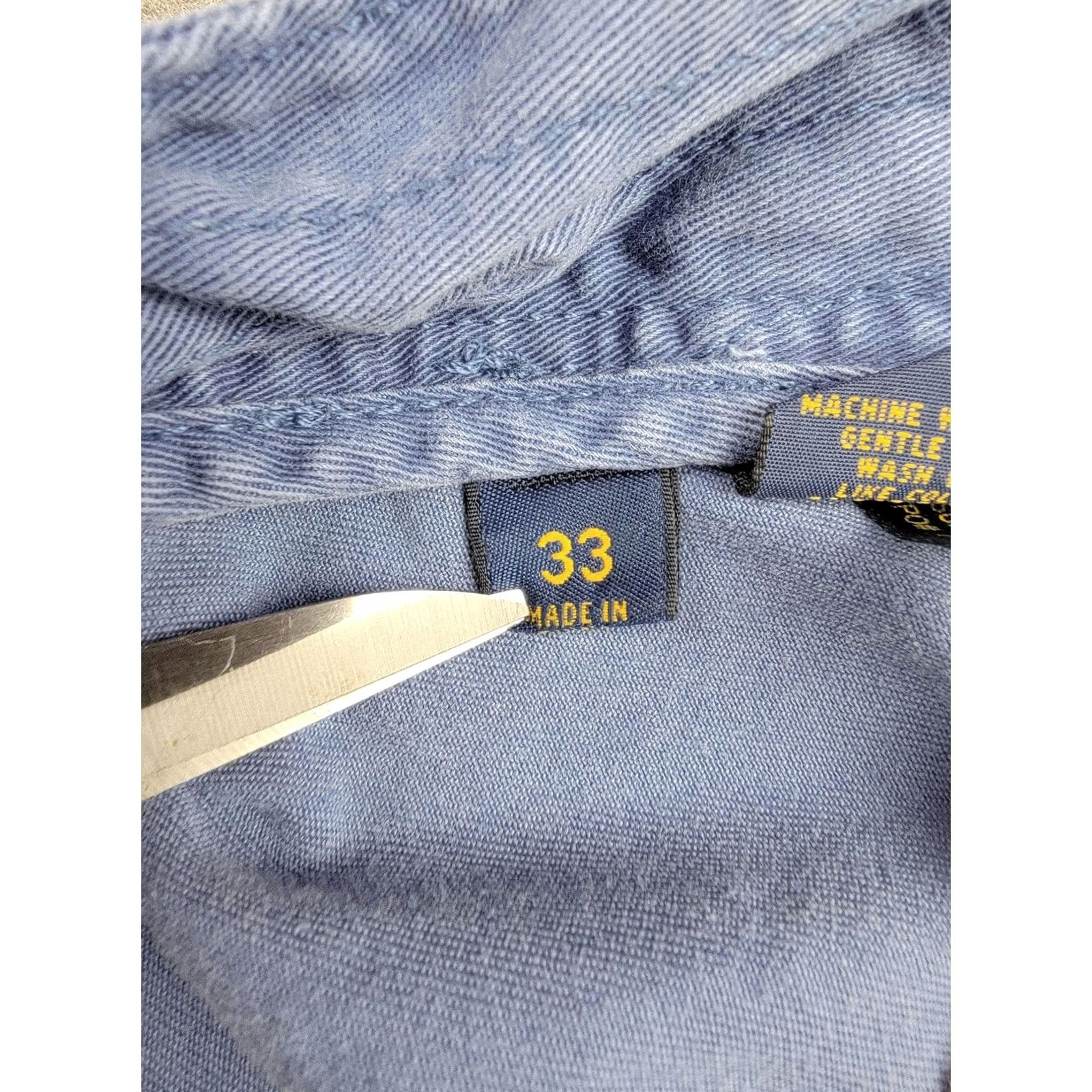 Polo Ralph Lauren Polo Ralph Lauren Shorts Mens 33 Blue Relaxed Fit Chino Cotton Flat Front Pony Size US XS / EU 42 / 0 - 4 Thumbnail
