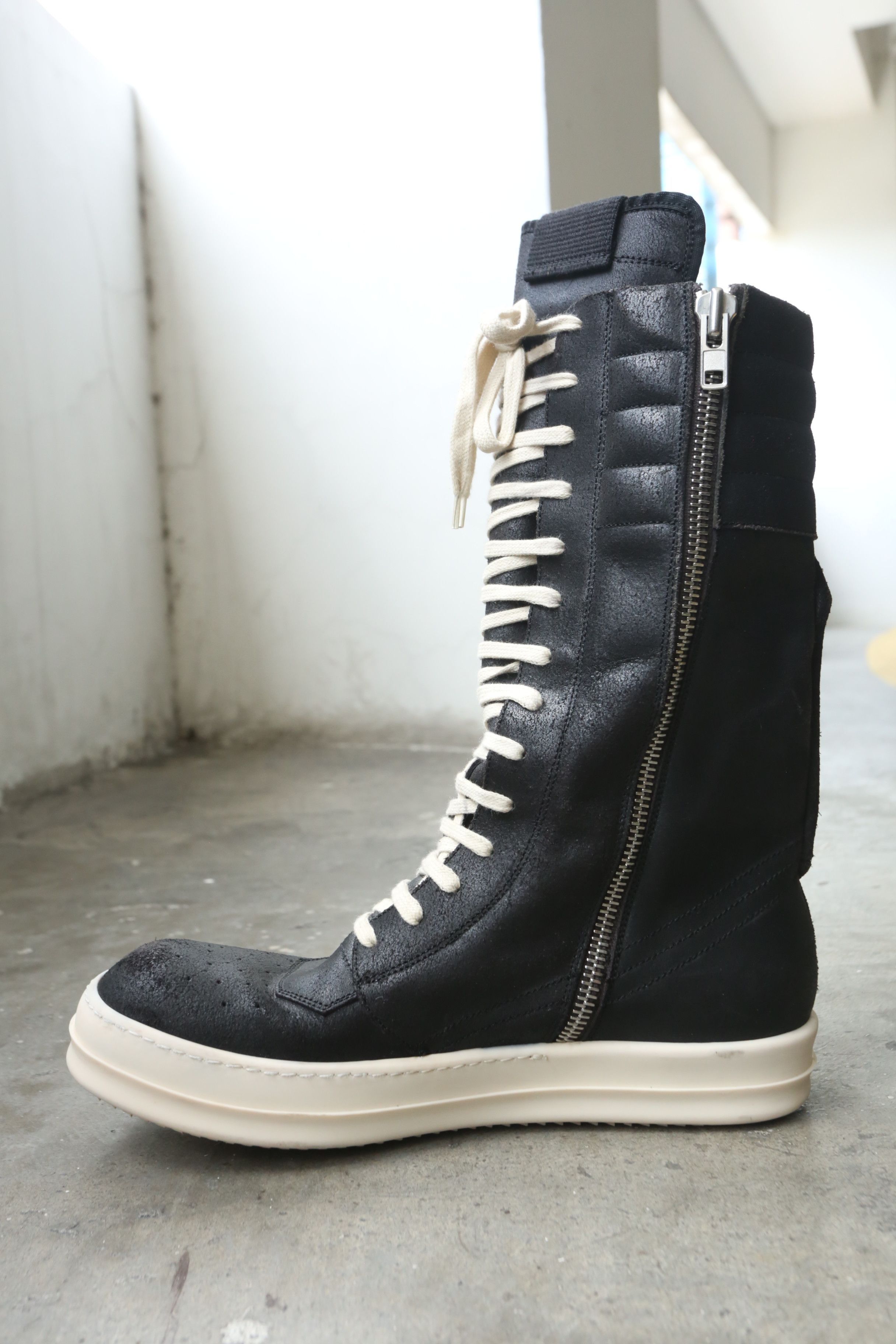 Rick Owens Rick Owens - S/S 16 - Blistered Leather Cargobasket Sneakers Size US 9 / EU 42 - 3 Thumbnail