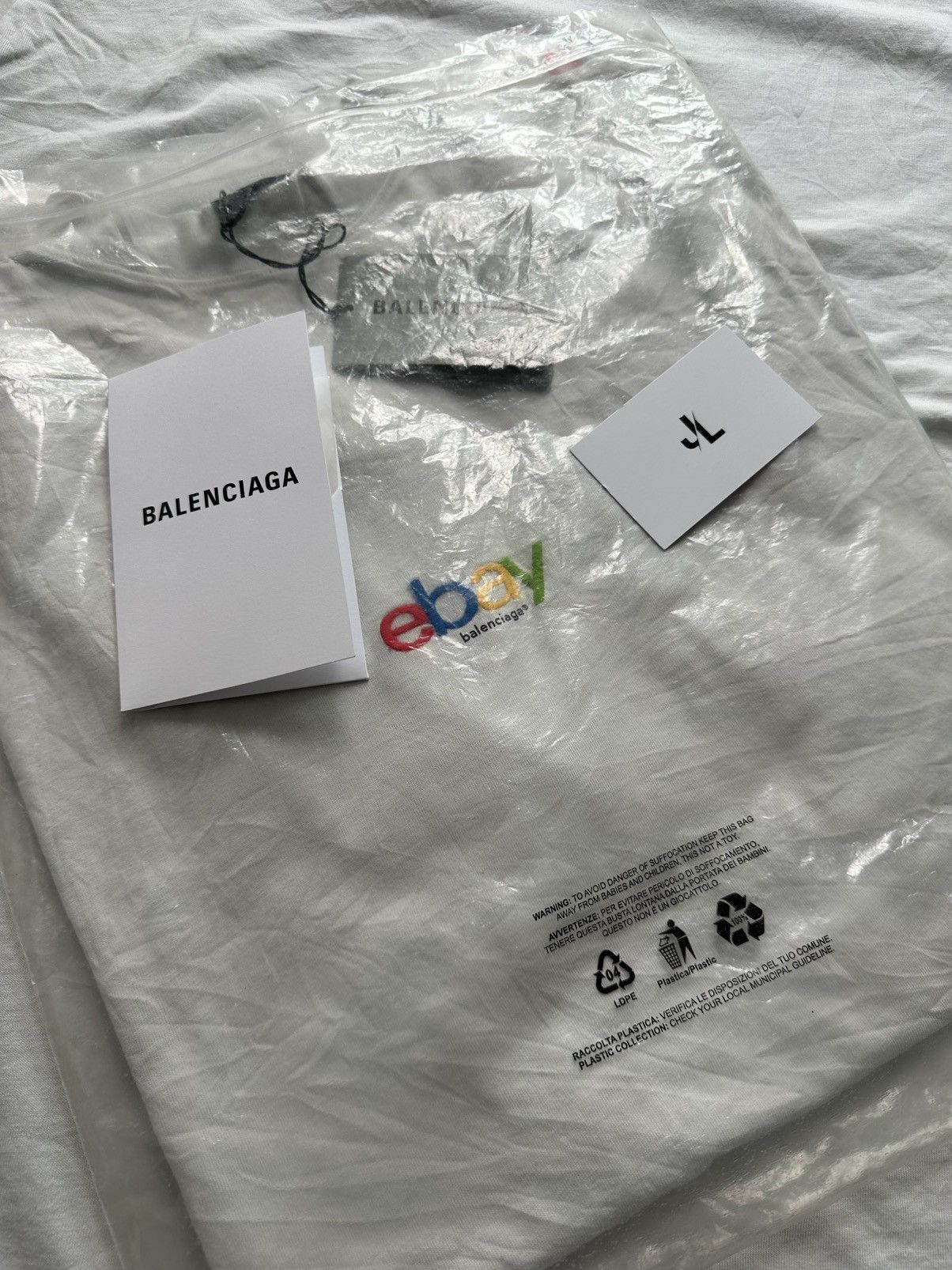 Balenciaga Balenciaga x eBay W24 logo shirt dirty white Sz1 NEW Size US S / EU 44-46 / 1 - 3 Thumbnail