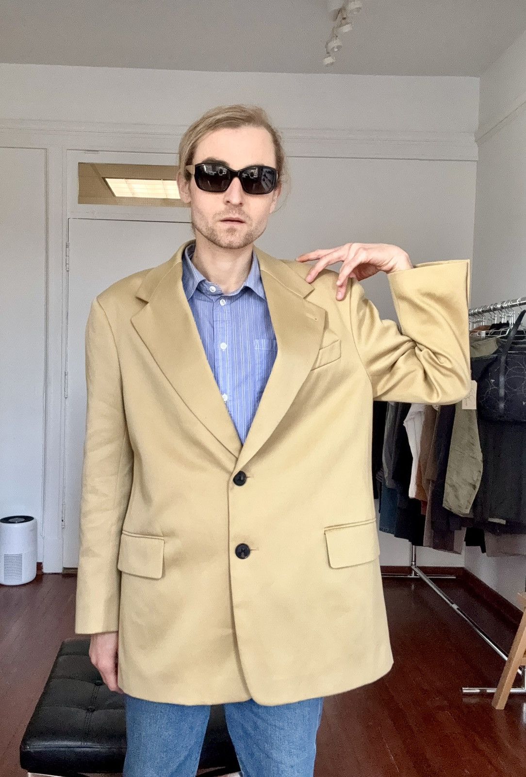 Dries Van Noten Dries Van Noten Runway AW2021 Khaki Blazer Size US M / EU 48-50 / 2 - 15 Thumbnail