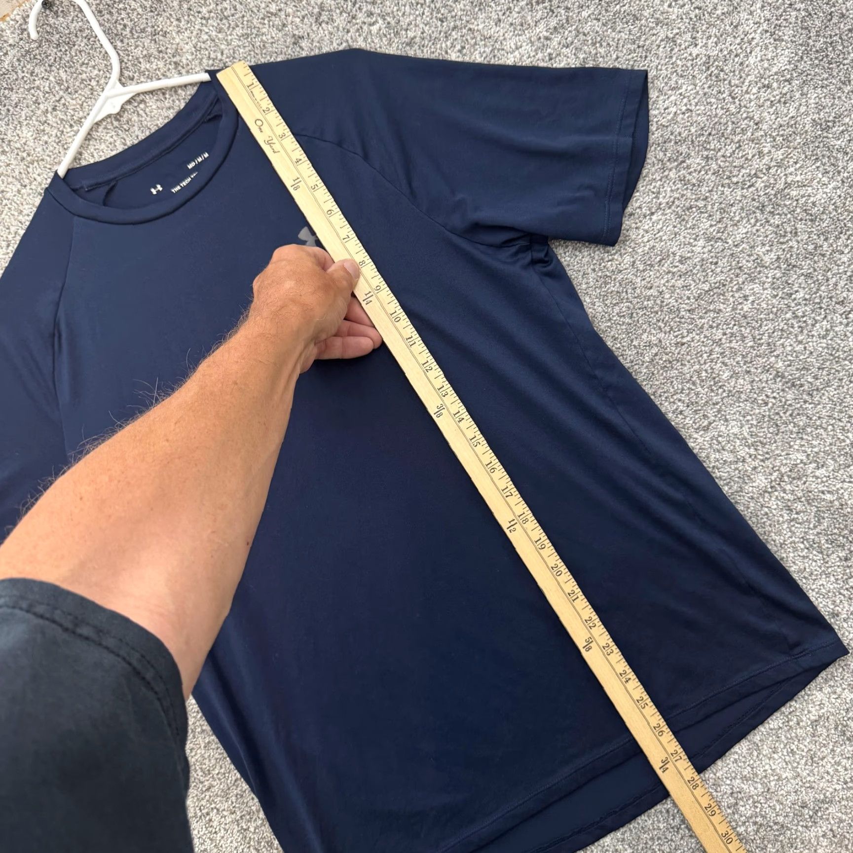 Under Armour Under Armour Shirt Mens Medium Navy Blue Tech Tee Athletic Lightweight Polyester Size US M / EU 48-50 / 2 - 2 Thumbnail