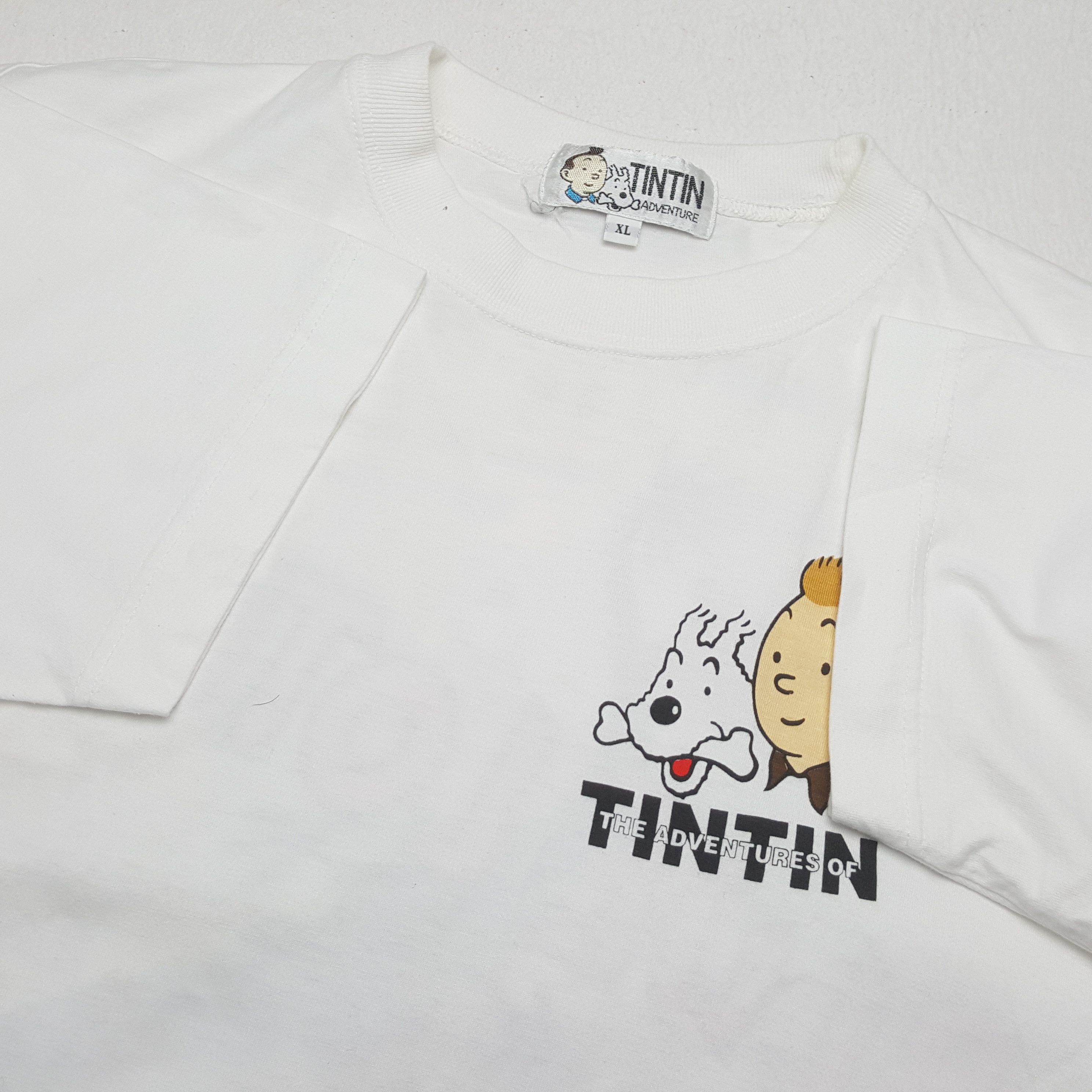Vintage Vintage TINTIN THE BLUE LOTUS American Cartoon T-Shirts Size US L / EU 52-54 / 3 - 6 Thumbnail