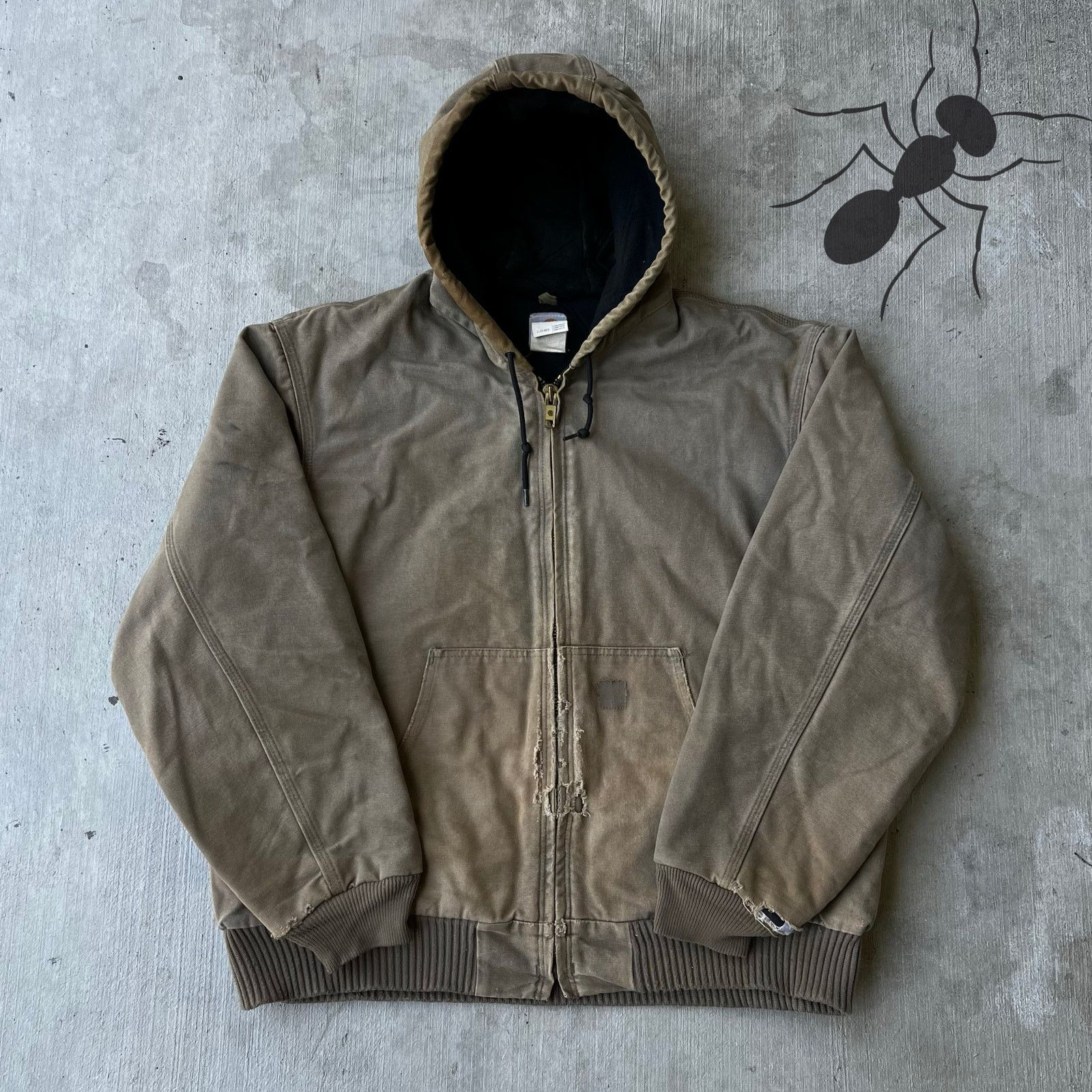 Carhartt × Vintage Carhartt J130 DES brown hooded work wear jacket Size US XL / EU 56 / 4 - 1 Thumbnail