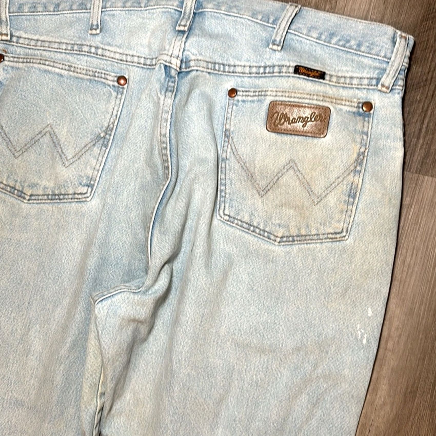 Wrangler VINTAGE Wrangler Cowboy Cut Original Fit Painters Work Jeans - 38x36 Mens Blue Jeans Size US 38 / EU 54 - 5 Thumbnail