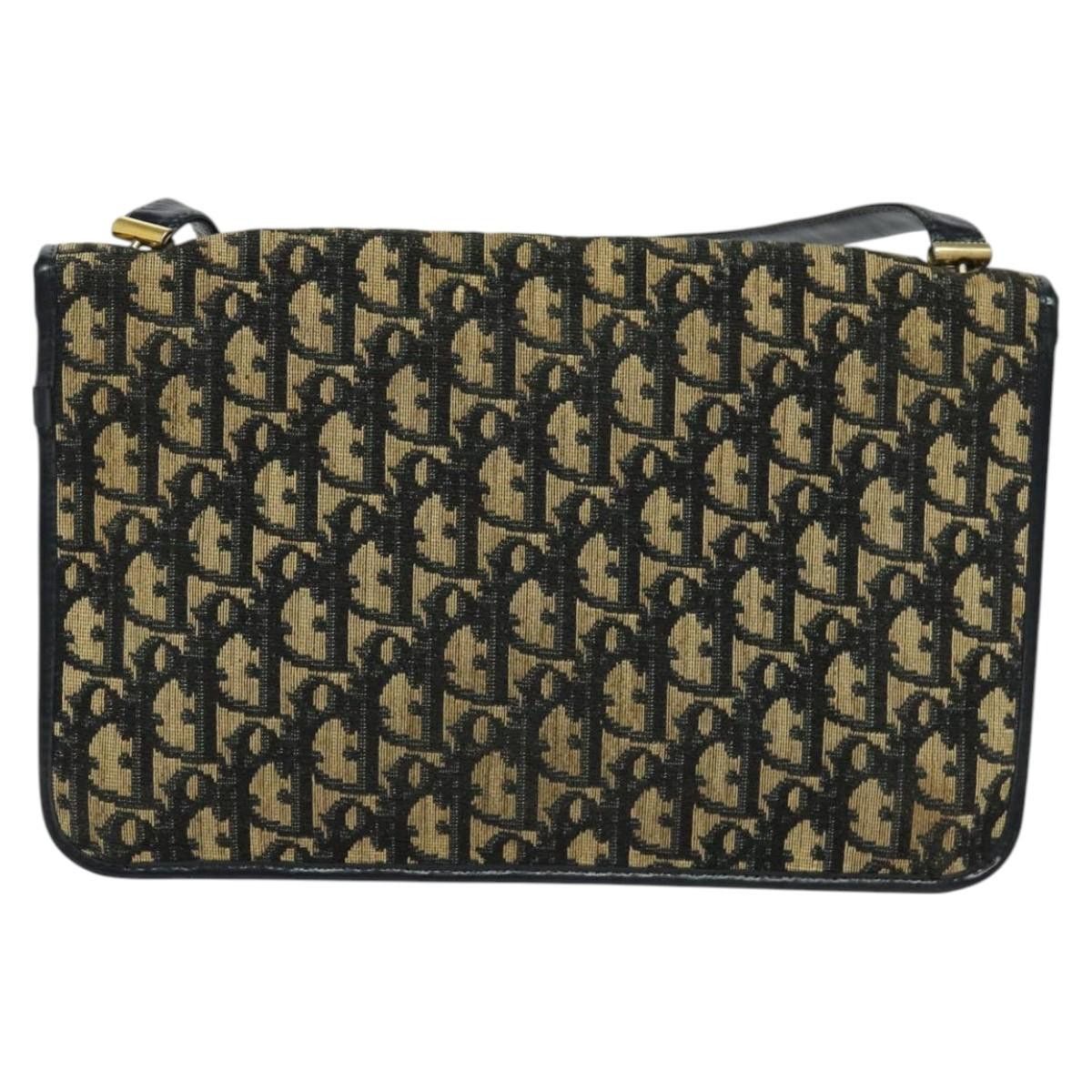 Dior DIOR Trotter Canvas Shoulder Bag Navy Size ONE SIZE - 3 Thumbnail