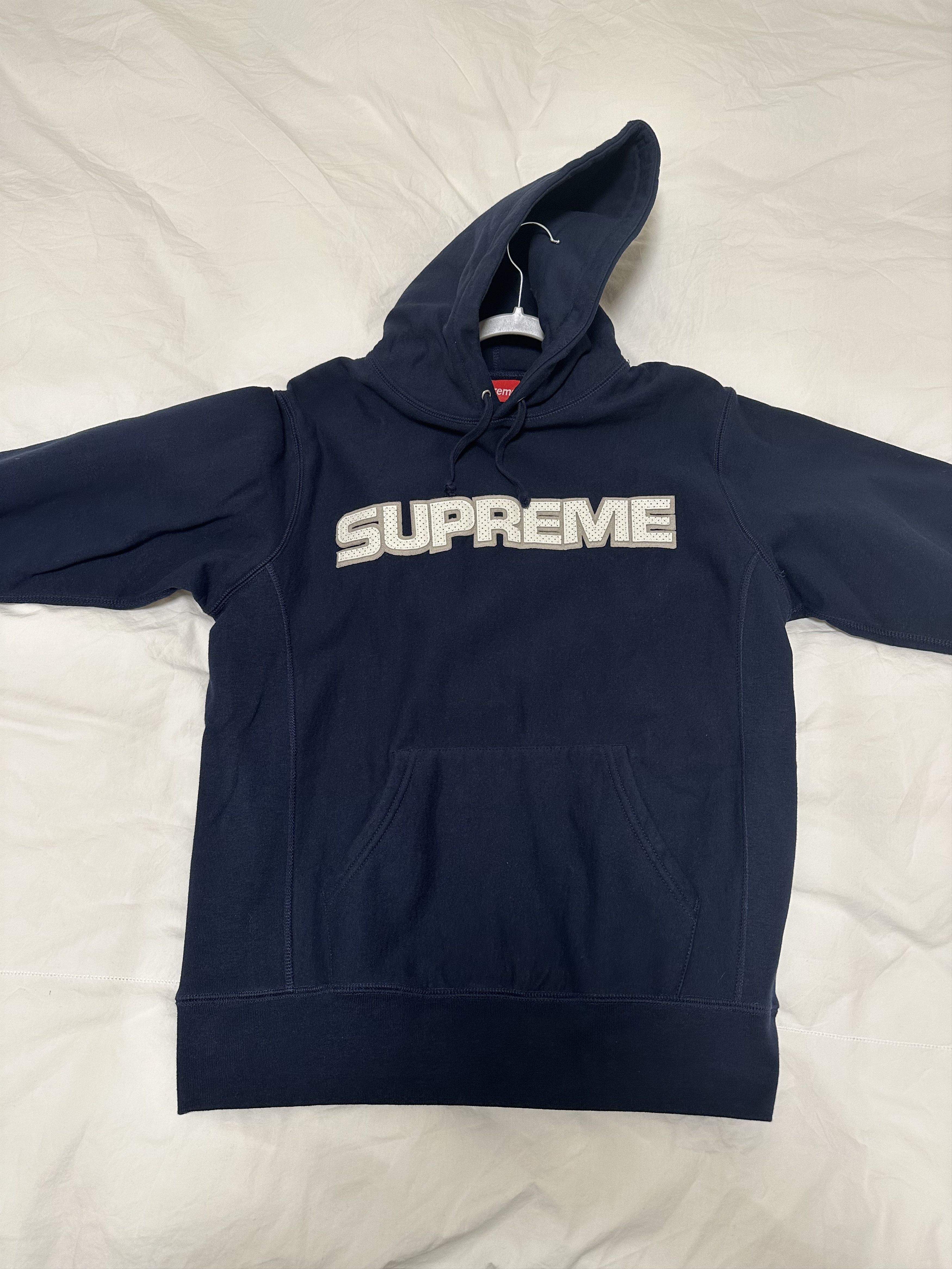 Supreme Perforated Leather Hooded Sweatshirt | Grailed