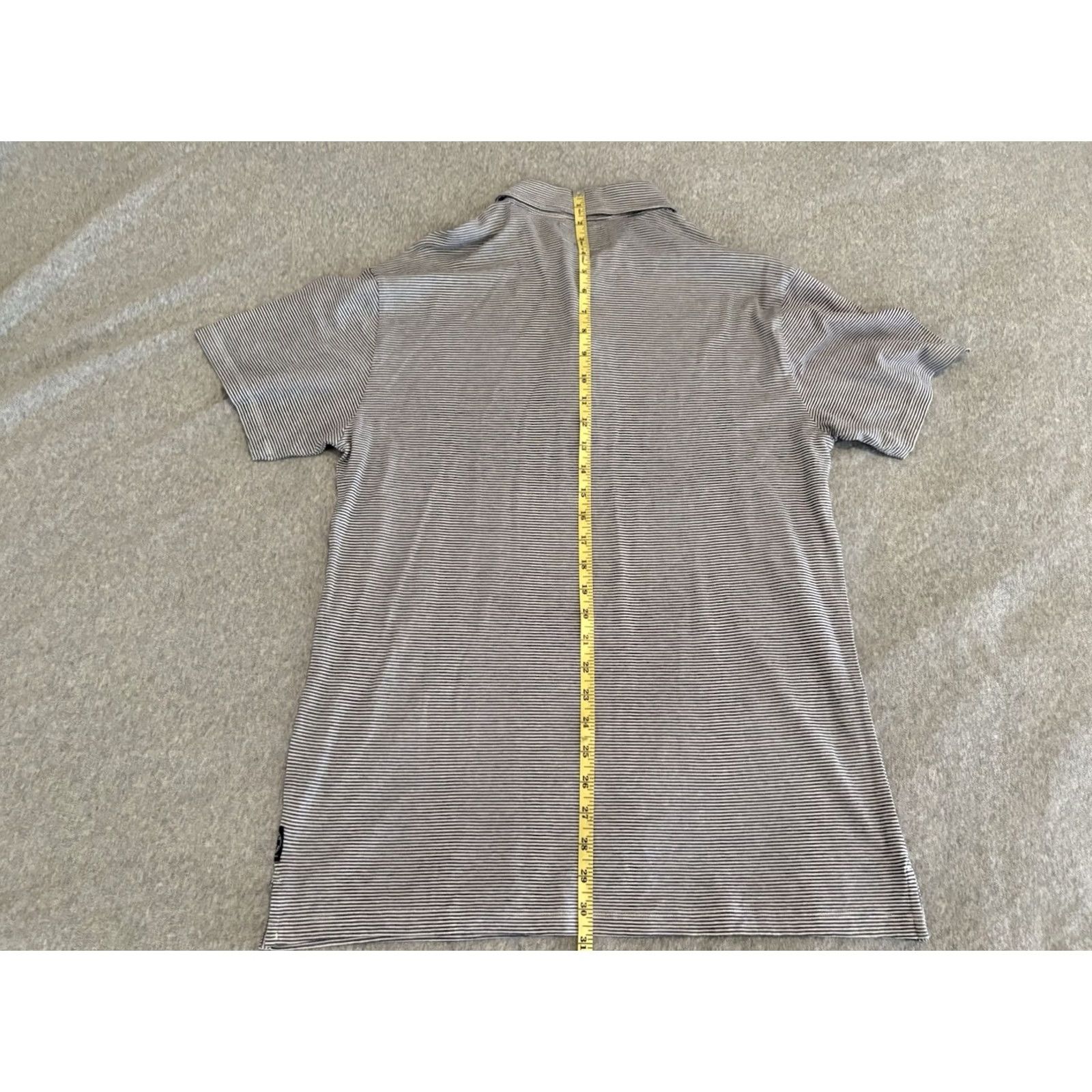 Todd Snyder Todd Snyder Gray Striped Polo Shirt XL Men Short Sleeve Slim Size Regular Colored Gray Polo Shirt Size US XL / EU 56 / 4 - 5 Thumbnail