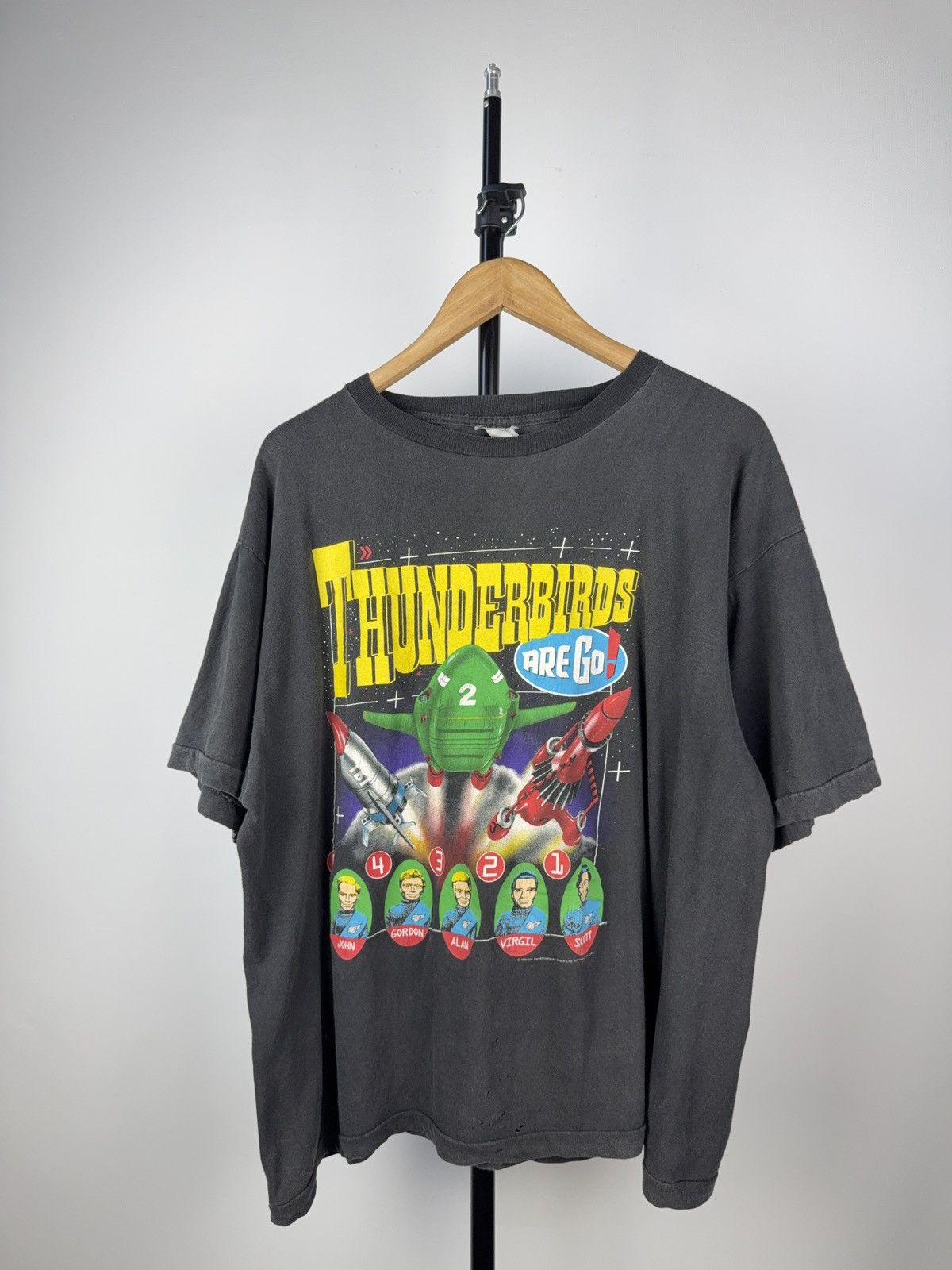 Sci-Fi Fantasy × Vintage Vintage 1991 Thunderbirds Are Go Movie Retro Faded T shirt Size US L / EU 52-54 / 3 - 1 Thumbnail