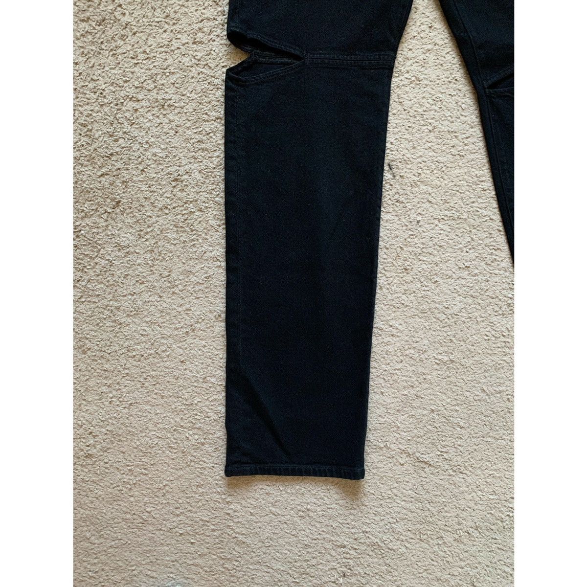 Helmut Lang HELMUT LANG BLACK CUT OUT STRAIGHT JEANS Size US 31 - 20 Thumbnail