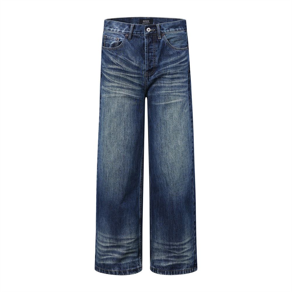 Japanese Brand × Jean Street American gradient washed loose wide-leg jeans y2k Size US 32 / EU 48 - 1 Thumbnail