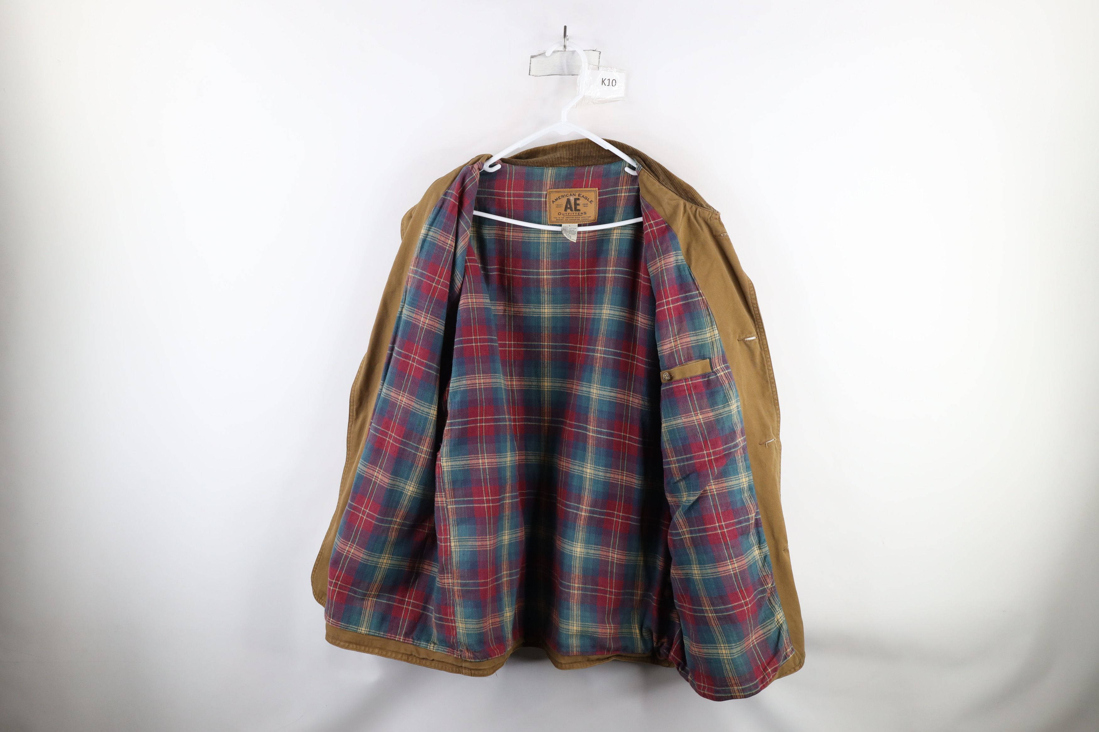 American Eagle Outfitters × Vintage Vintage 90s American Eagle Outfitters Flannel Lined Jacket Size US L / EU 52-54 / 3 - 9 Thumbnail