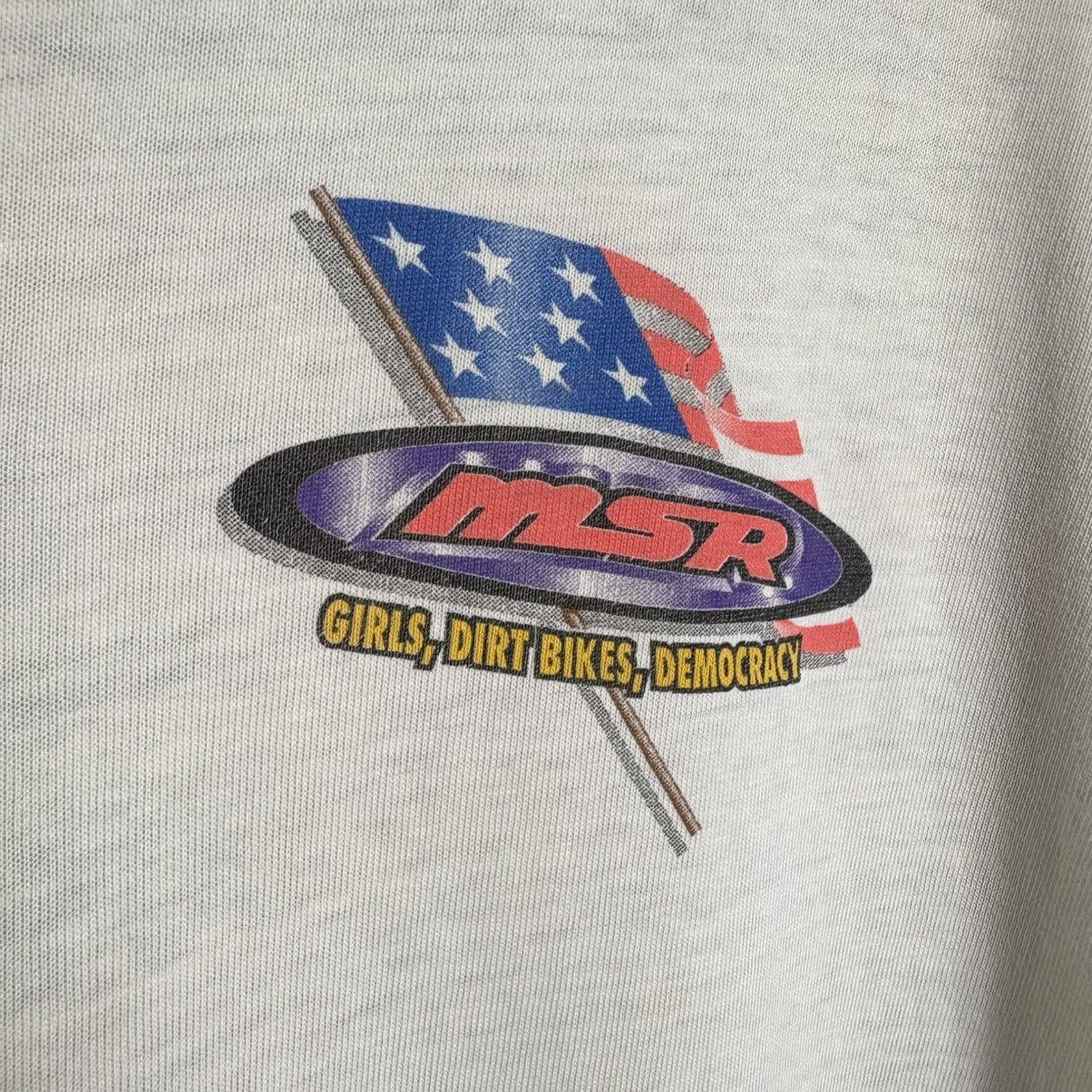 Vintage Vintage 90s Girls Dirt Bikes MSR Distressed T-Shirt / Honda Size US XXL / EU 58 / 5 - 4 Thumbnail