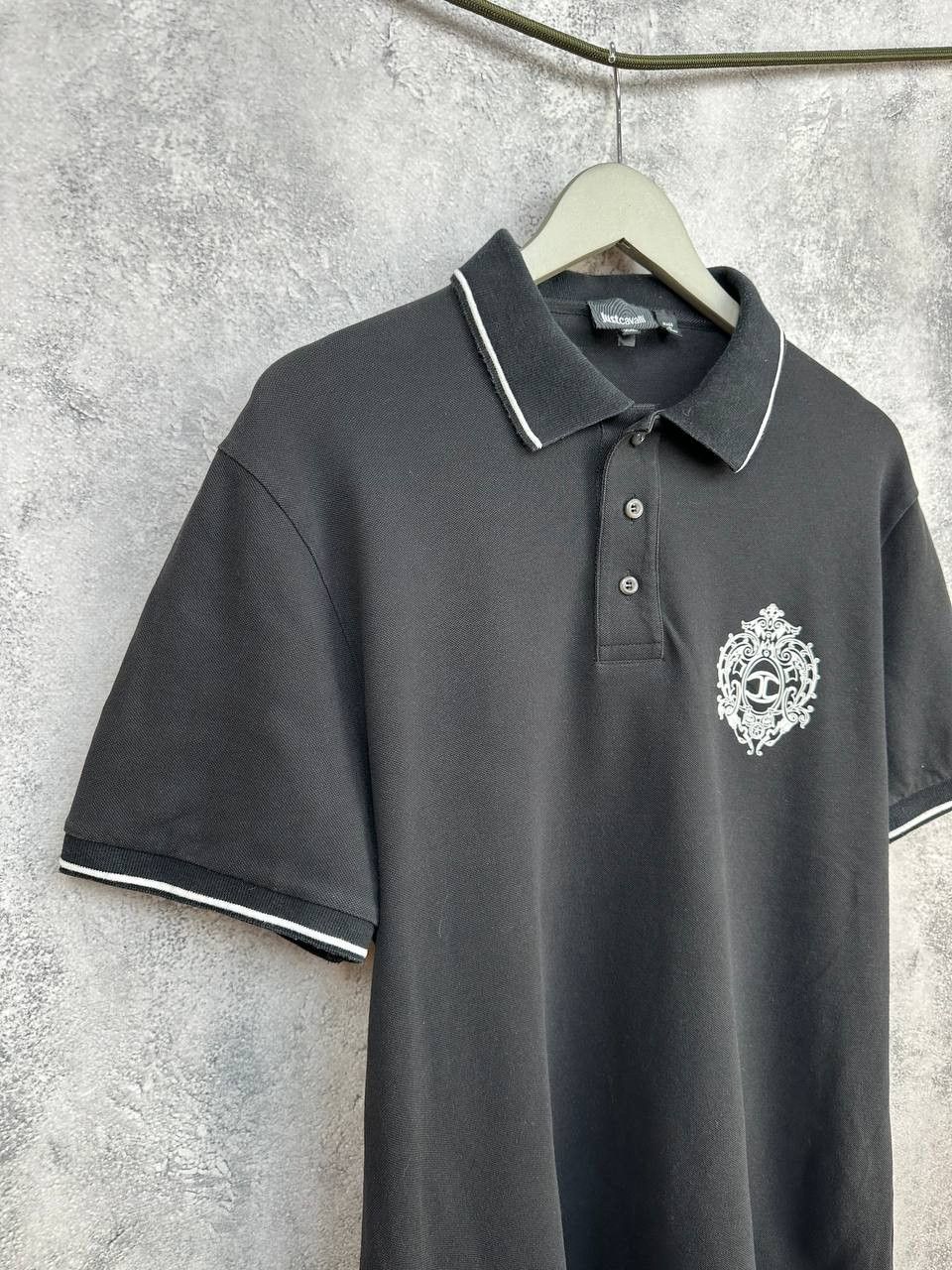 Just Cavalli Just Cavalli Black Crest Logo Piqué Polo Shirt Short Sleeve Size US XXL / EU 58 / 5 - 3 Thumbnail