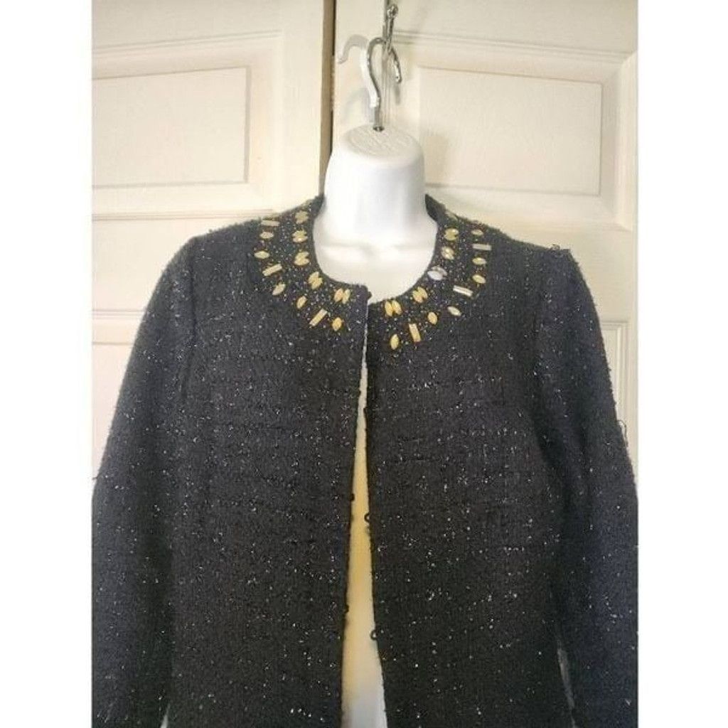 Chicos Chicos Black Bazer Size XS / US 0-2 / IT 36-38 - 3 Thumbnail