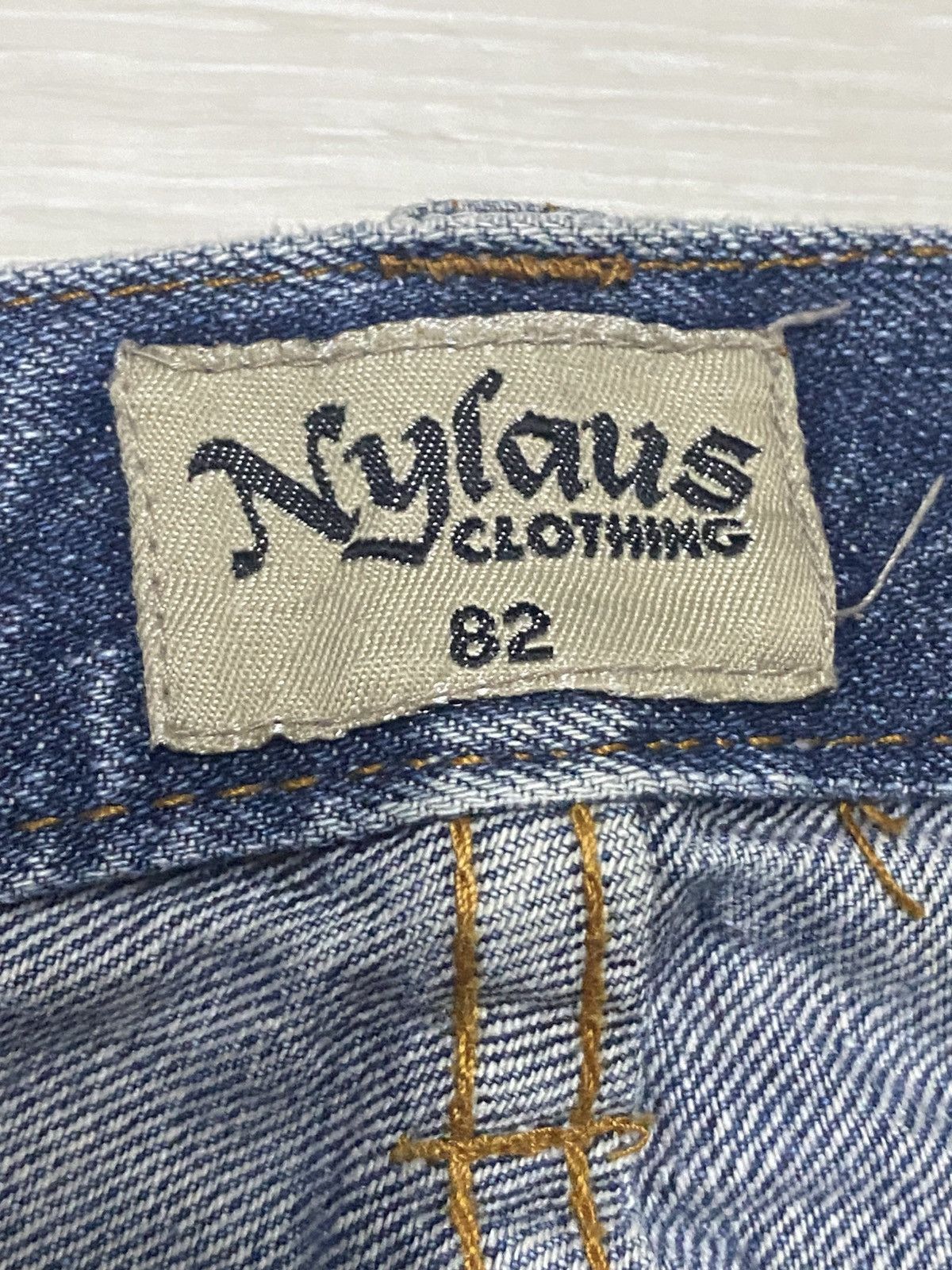 Tornado Mart 💥Flare💥Nylaus Distressed Denim Twist leg Pants Size US 32 / EU 48 - 15 Thumbnail