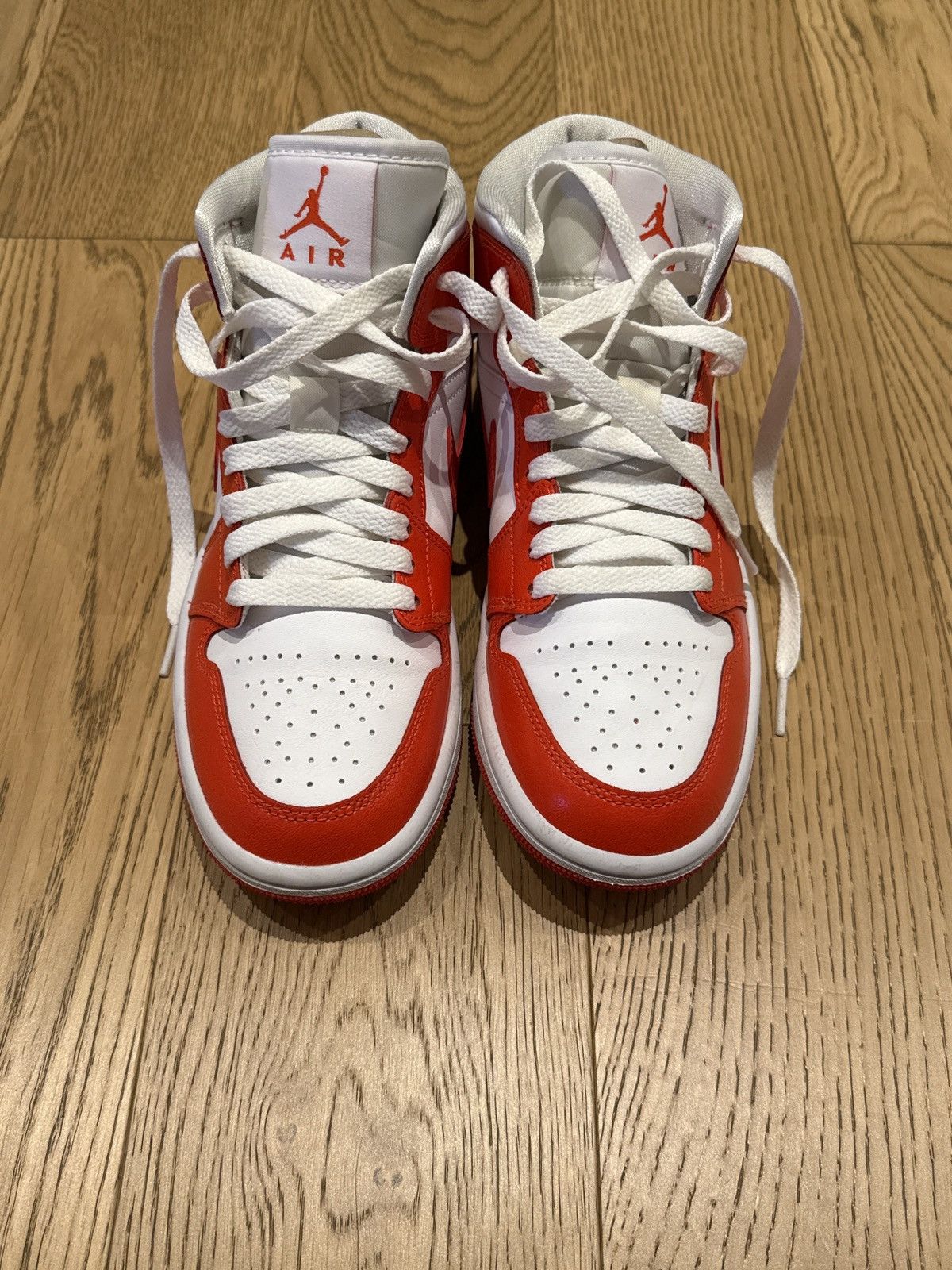 Jordan Brand Nike Air Jordan 1 mid - Syracuse red Size US 5.5 / IT 35.5 - 3 Thumbnail