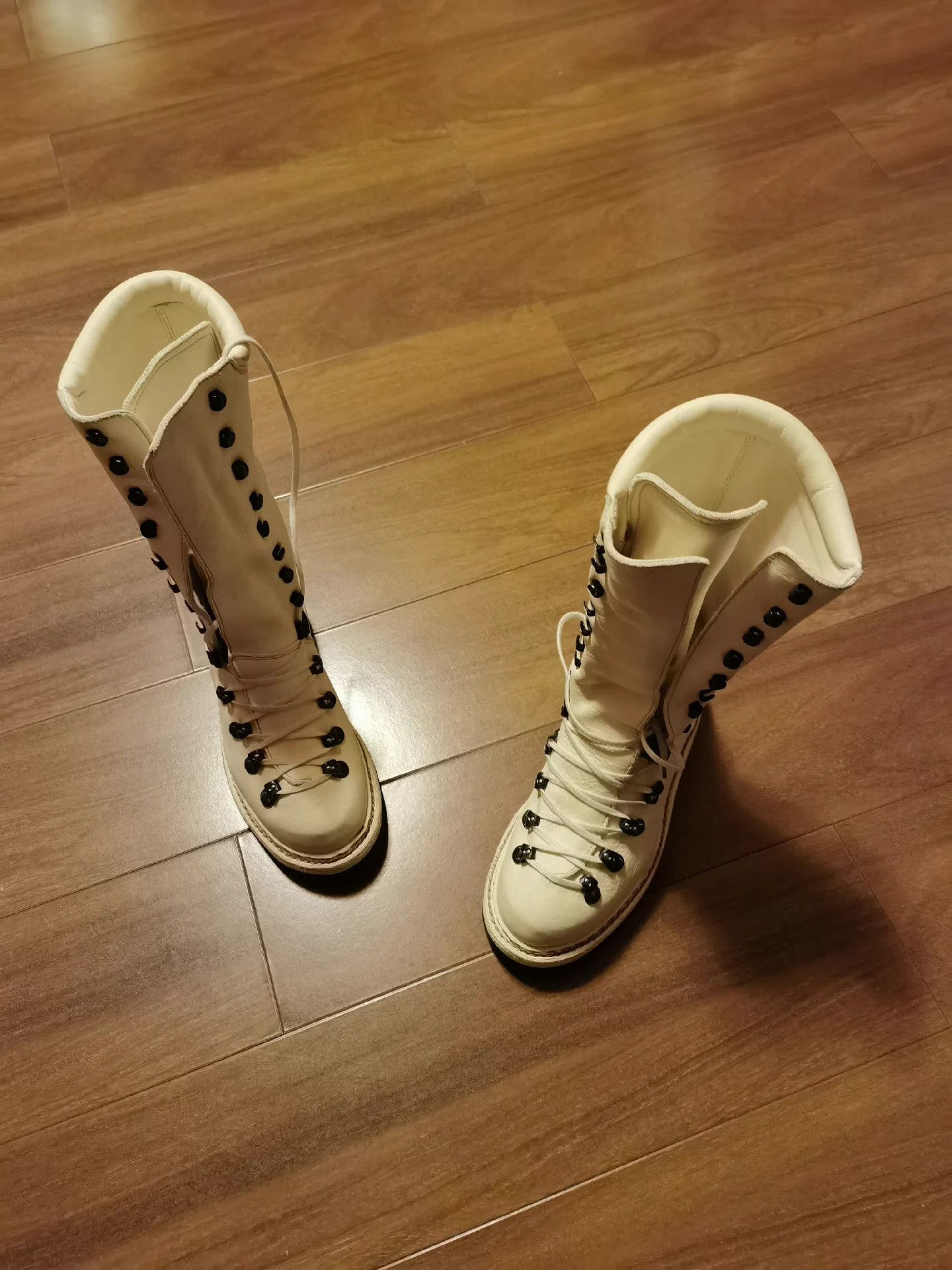 Guidi Guidi white high-top hiking boots, Size US 6 / IT 36 - 2 Thumbnail