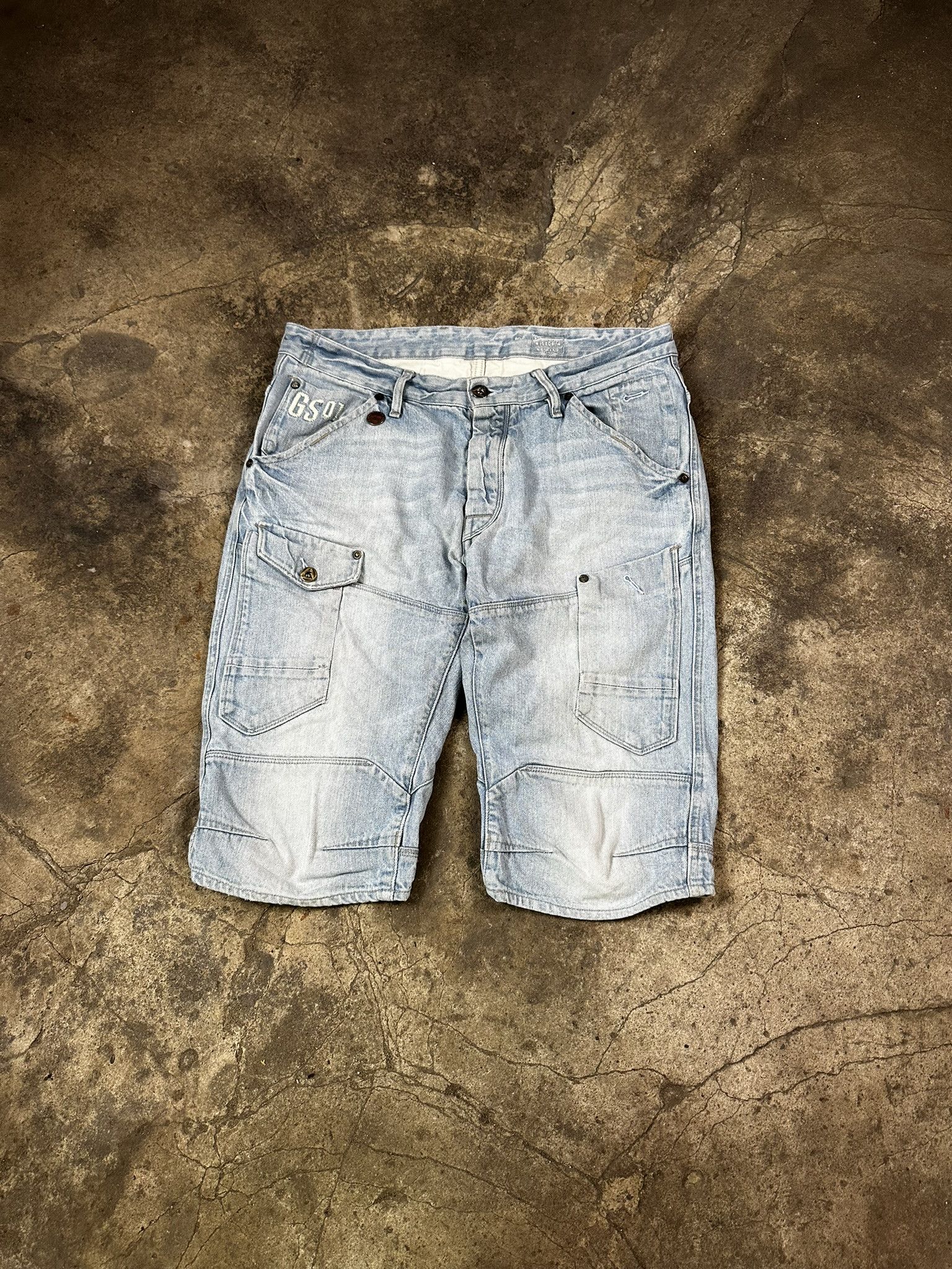 G-Star Vintage G-Star Raw Faded Washed Jeans Shorts Jorts Y2k Size US 36 / EU 52 - 1 Thumbnail