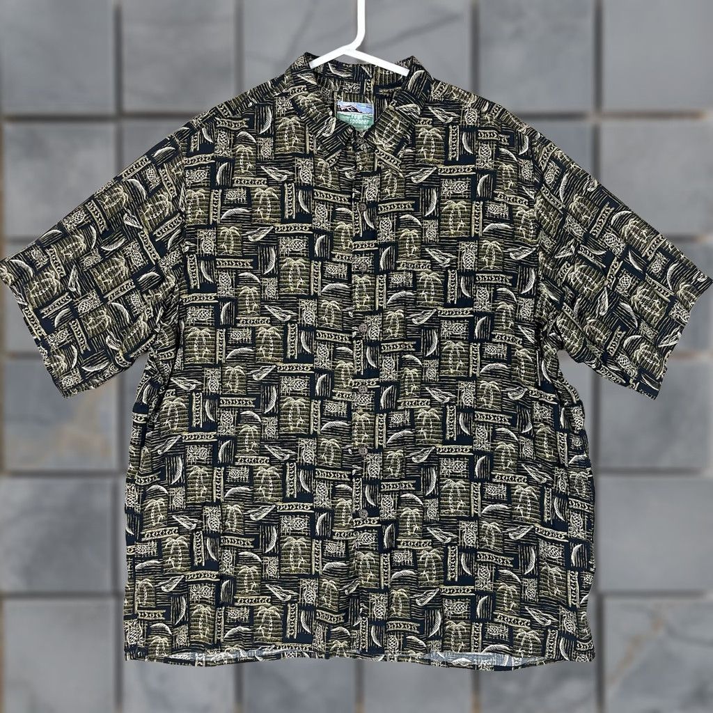 Reyn Spooner VINTAGE Reyn Spooner Shirt Men XL Black Floral Hawaiian Button-Up Adult Size US XL / EU 56 / 4 - 1 Thumbnail