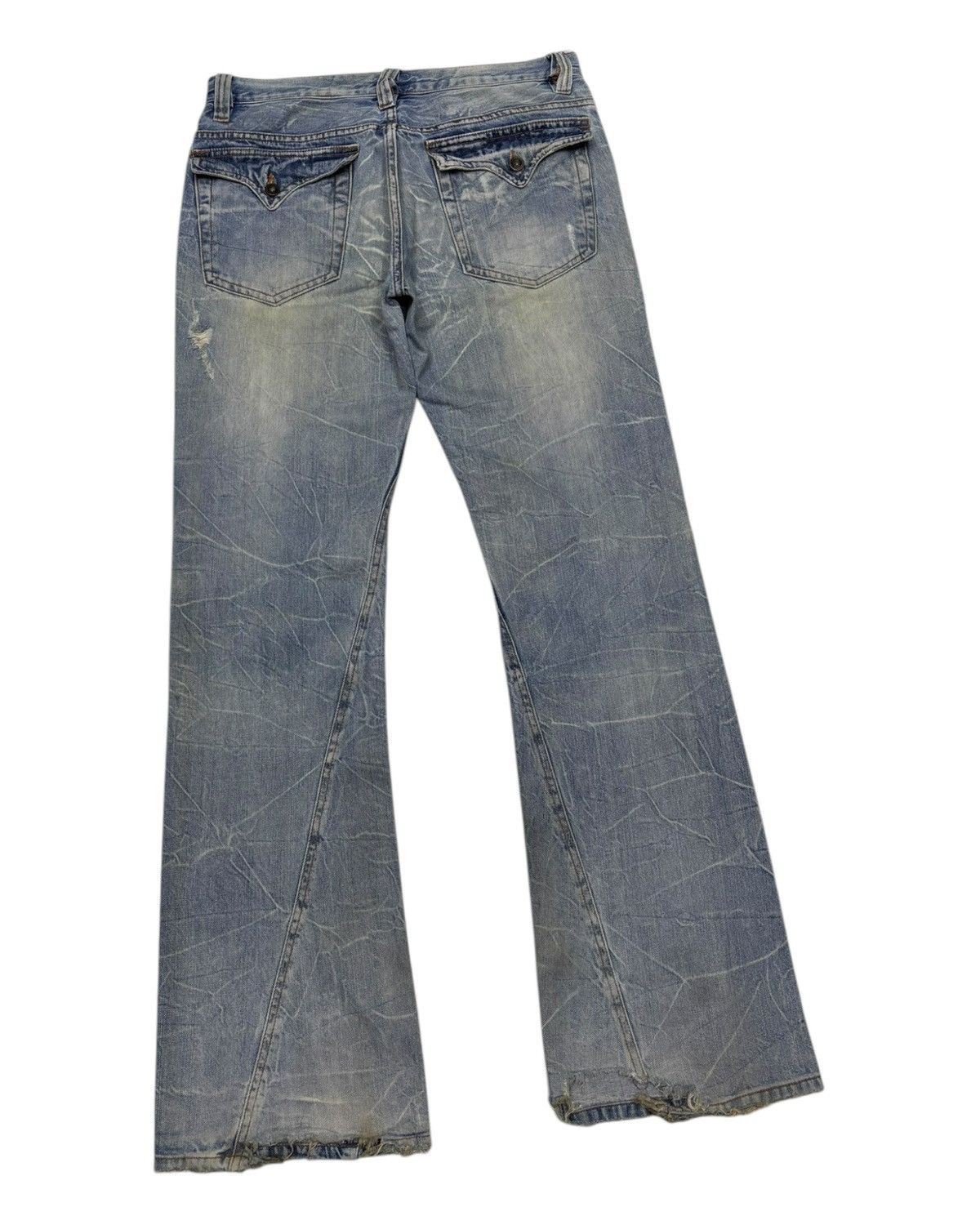 Hysteric Glamour FLARED🔥NYLAUS CLOTHING FLARED JEANS DISTRESSED DENIM JEANS Size US 34 / EU 50 - 4 Thumbnail