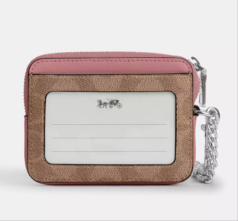 Coach Zip Card Case In Signature Canvas CW883 Size ONE SIZE - 6 Thumbnail