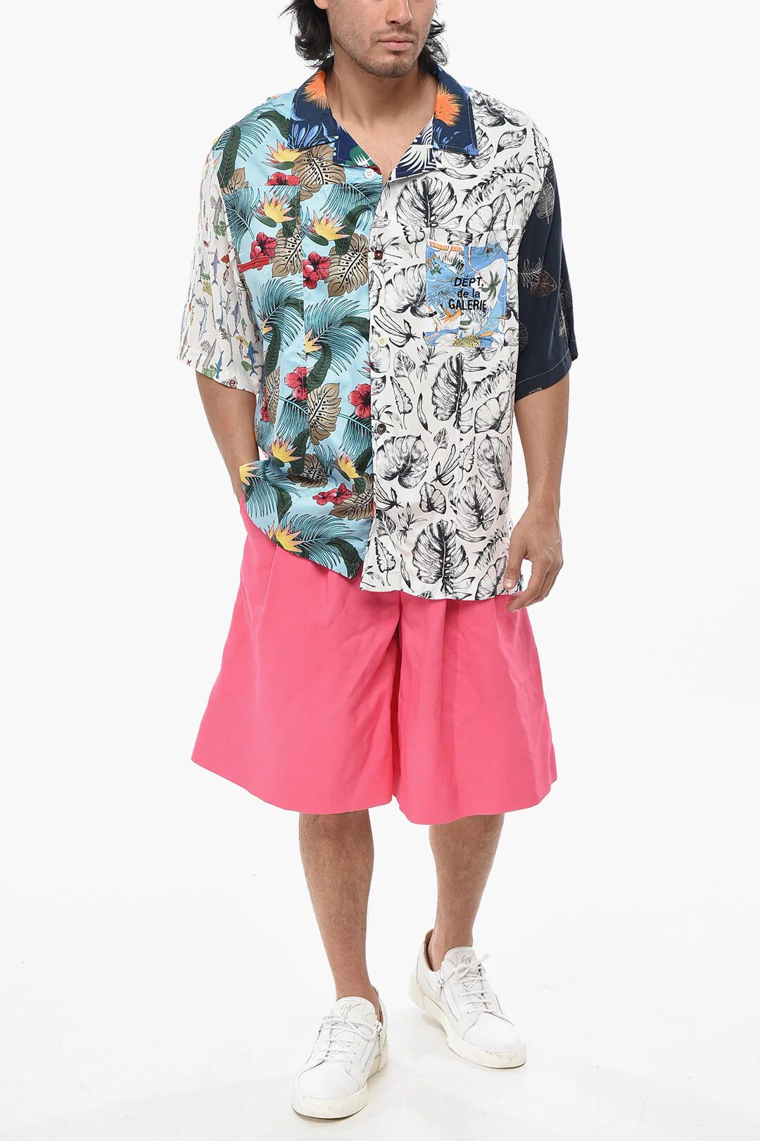 Gallery Dept. og1mm0426 Patchwork Short-Sleeve Shirt in Multicolor Size US XXL / EU 58 / 5 - 4 Thumbnail